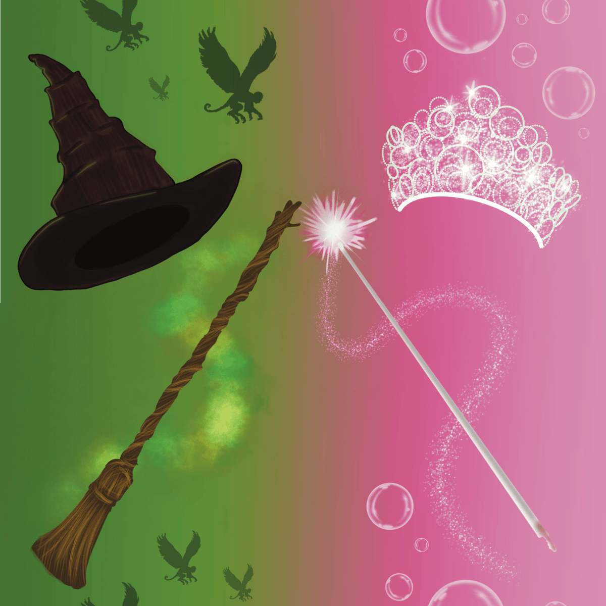Limited Wicked boot socks with magical witch and fairy theme, handcrafted in USA, one size youth