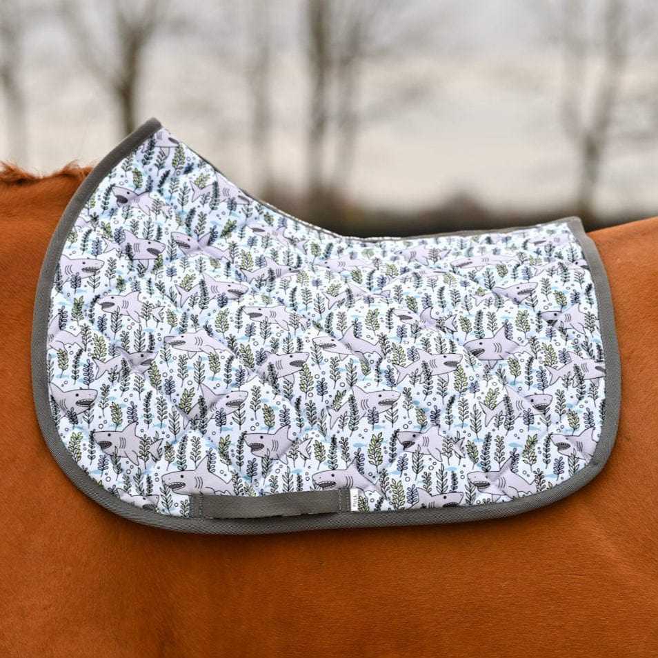 Dreamers & Schemers Jawsome Saddle Pad – patterned saddle pad, equestrian gift, horseback riding gear from Dreamers & Schemers Saddle Pads