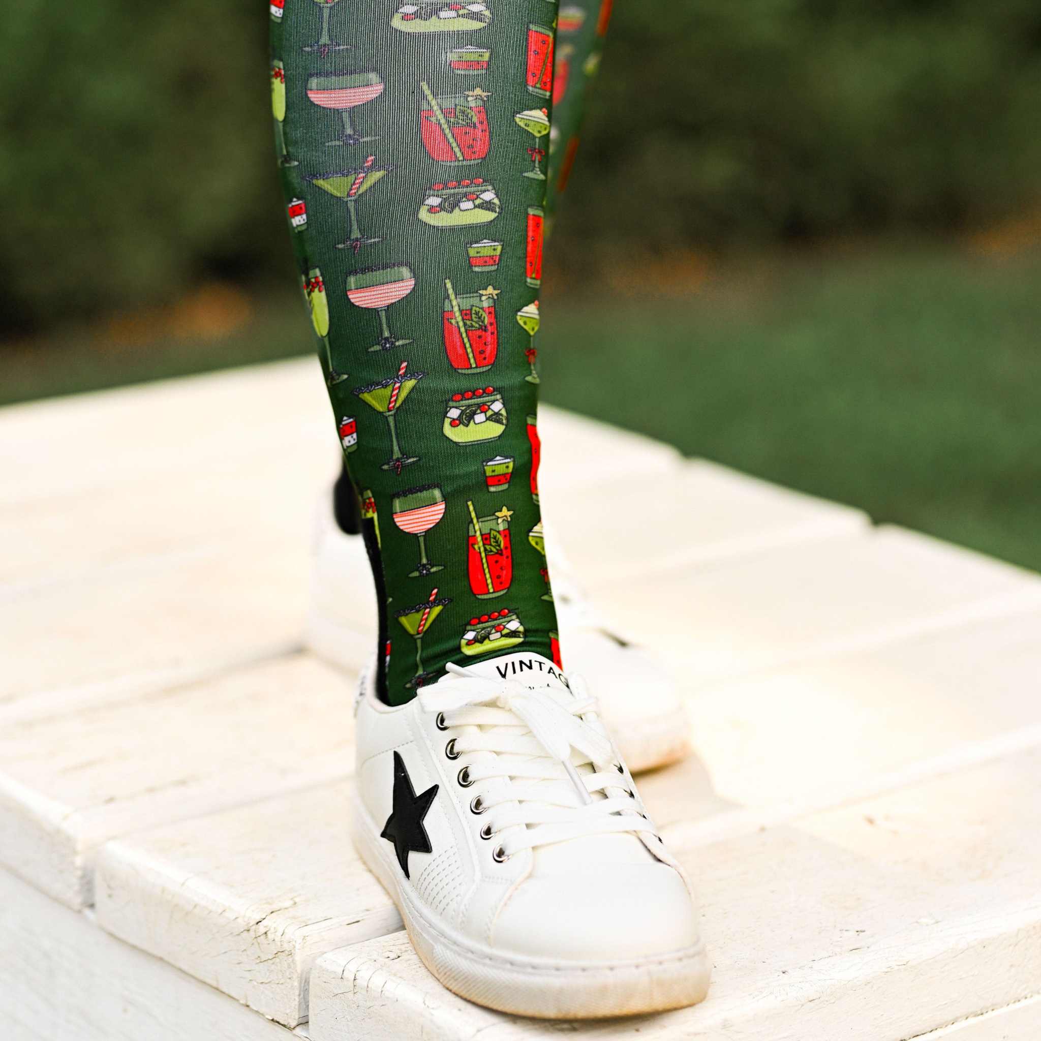 dreamers & schemers Pair & A Spare Jingle Juice Pair & A Spare Socks equestrian boot socks boot socks thin socks riding socks pattern socks tall socks funny socks knee high socks horse socks horse show socks