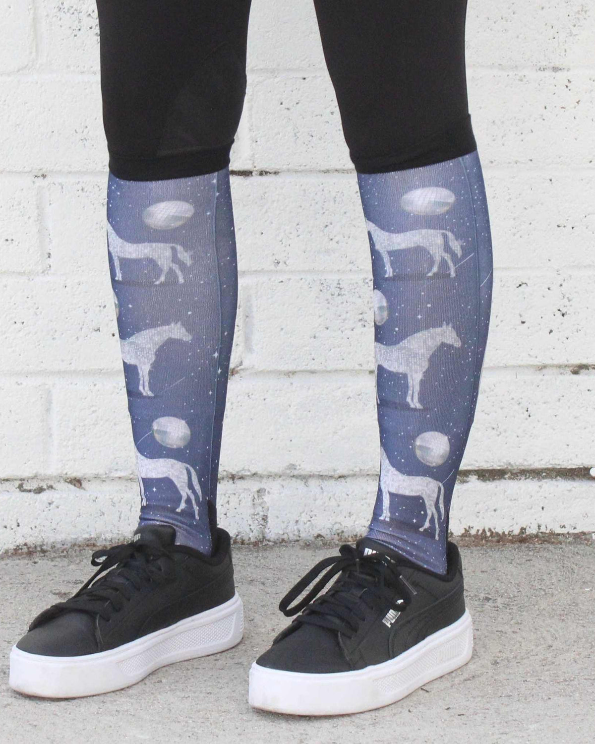 Disco Horse limited edition equestrian boot socks, additional view