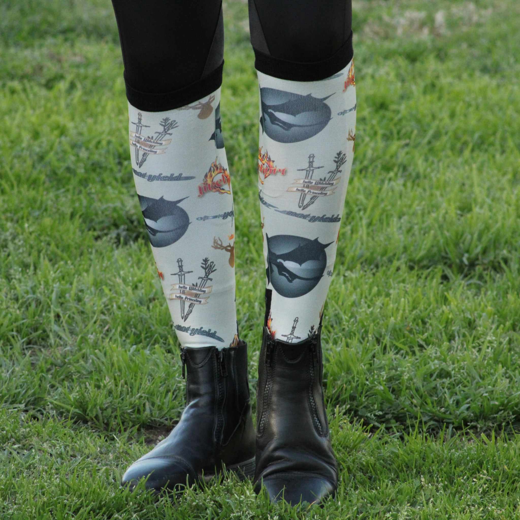 D&S LIMITED EDITION Limited Edition Limited Edition Horse of Sass Socks equestrian boot socks boot socks thin socks riding socks pattern socks tall socks funny socks knee high socks horse socks horse show socks