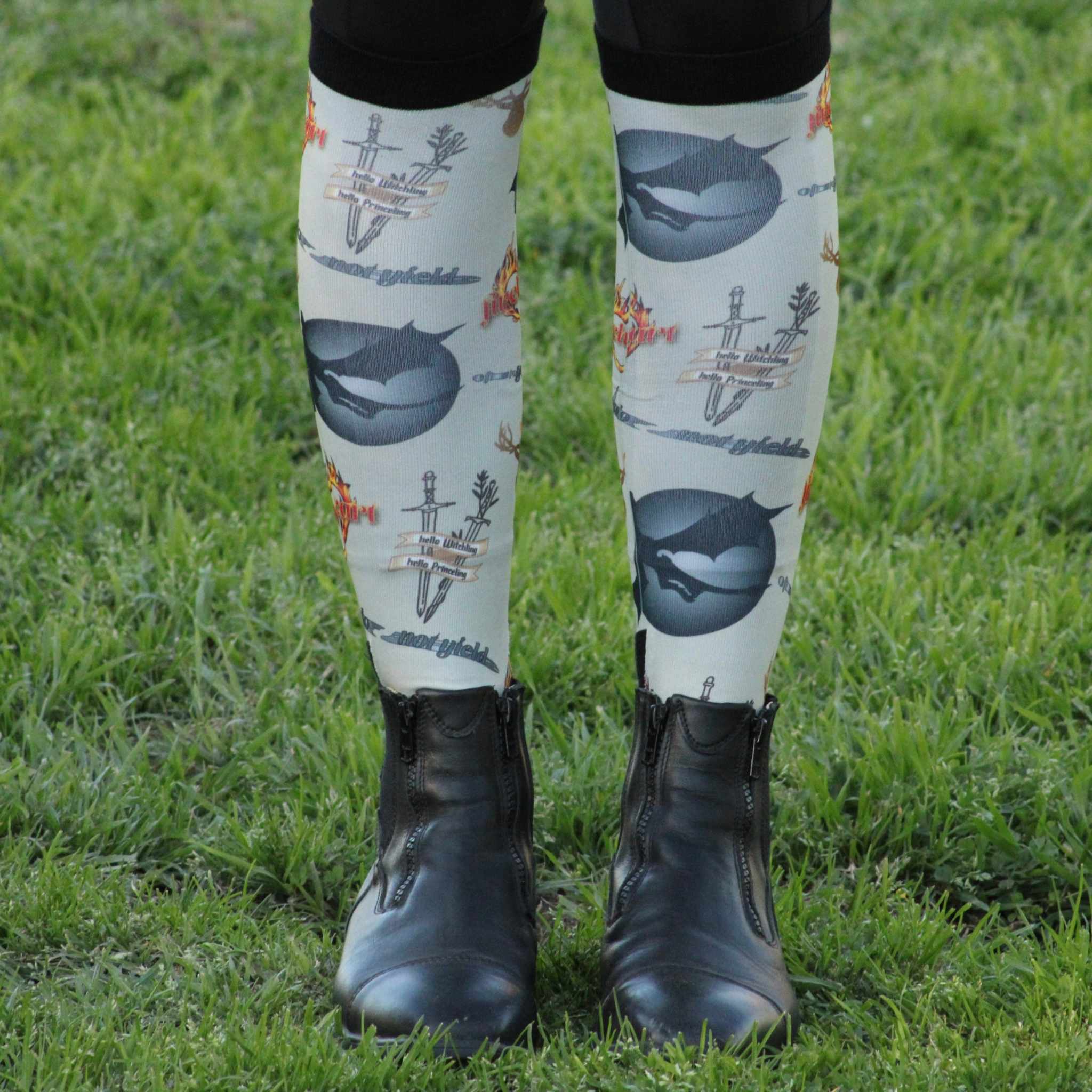 D&S LIMITED EDITION Limited Edition Limited Edition Horse of Sass Socks equestrian boot socks boot socks thin socks riding socks pattern socks tall socks funny socks knee high socks horse socks horse show socks
