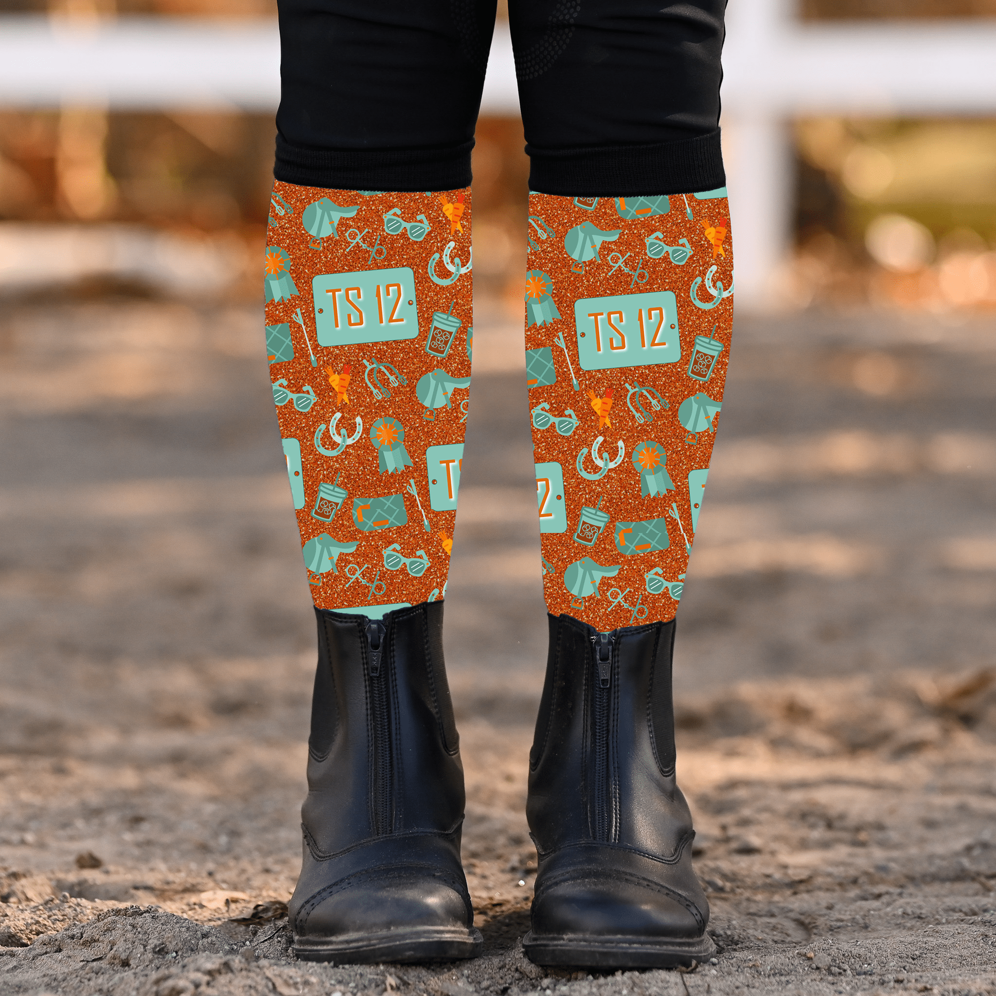 D&S LIMITED EDITION Limited Edition Limited Edition: Life of a Horse ShowGirl Socks equestrian boot socks boot socks thin socks riding socks pattern socks tall socks funny socks knee high socks horse socks horse show socks