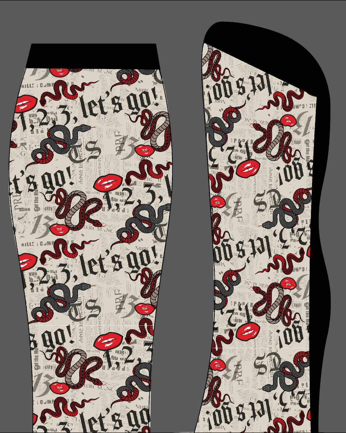 Look What You Made Me Jump limited edition equestrian boot socks, additional view