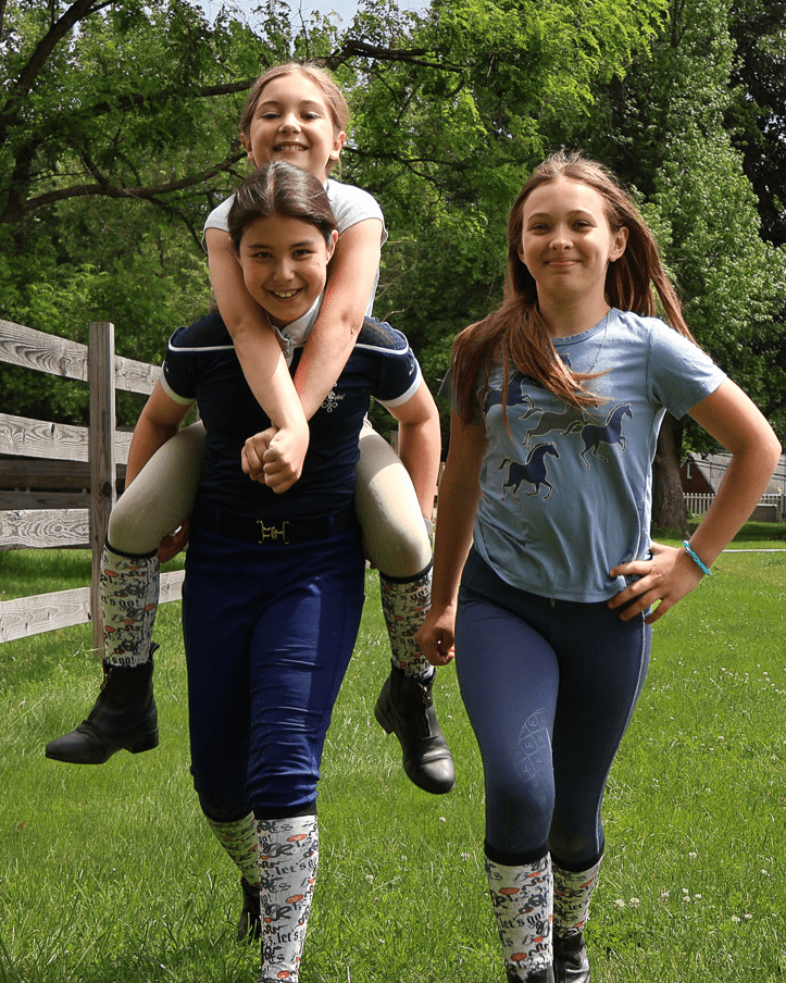 Look What You Made Me Jump limited edition equestrian boot socks, showing the full pattern layout