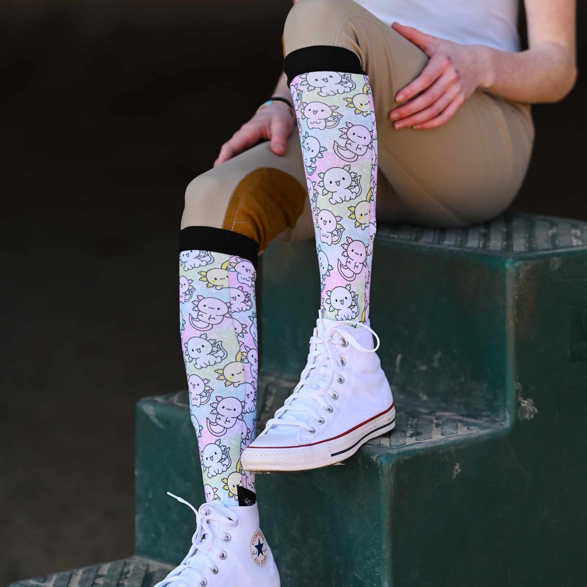 D&S LIMITED EDITION Limited Edition Limited Edition RelaxOlotl Socks equestrian boot socks boot socks thin socks riding socks pattern socks tall socks funny socks knee high socks horse socks horse show socks