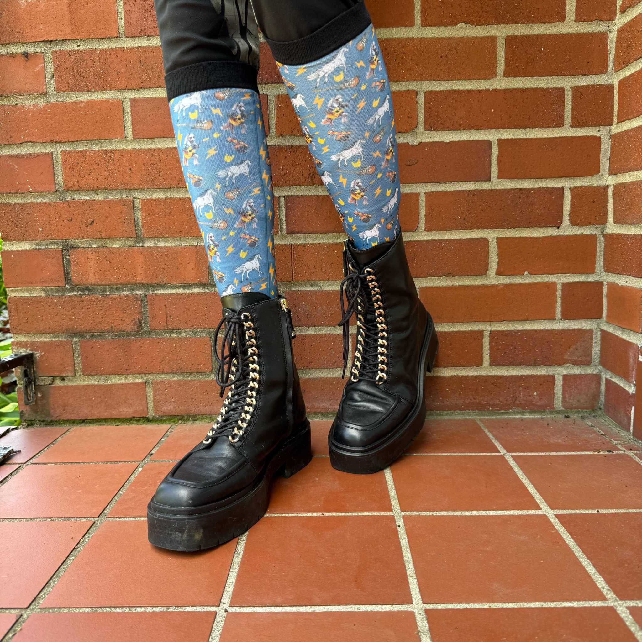D&S LIMITED EDITION Limited Edition Limited Edition Sandman Socks equestrian boot socks boot socks thin socks riding socks pattern socks tall socks funny socks knee high socks horse socks horse show socks