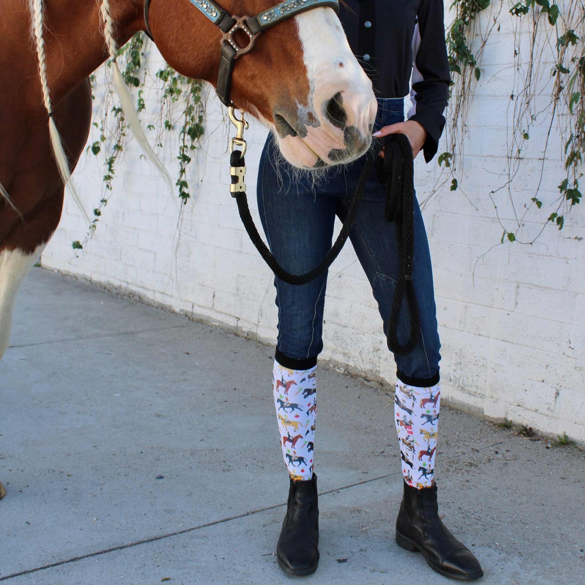 D&S LIMITED EDITION Limited Edition Limited Edition Wenglish Socks equestrian boot socks boot socks thin socks riding socks pattern socks tall socks funny socks knee high socks horse socks horse show socks