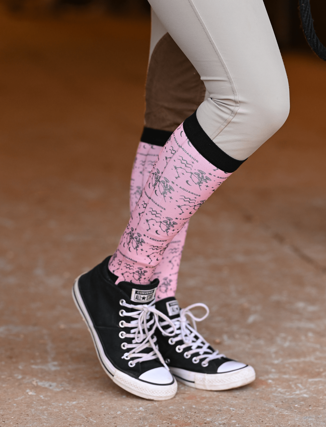 D&S LIMITED EDITION Limited Edition Limited Floral Aquarius Socks equestrian boot socks boot socks thin socks riding socks pattern socks tall socks funny socks knee high socks horse socks horse show socks