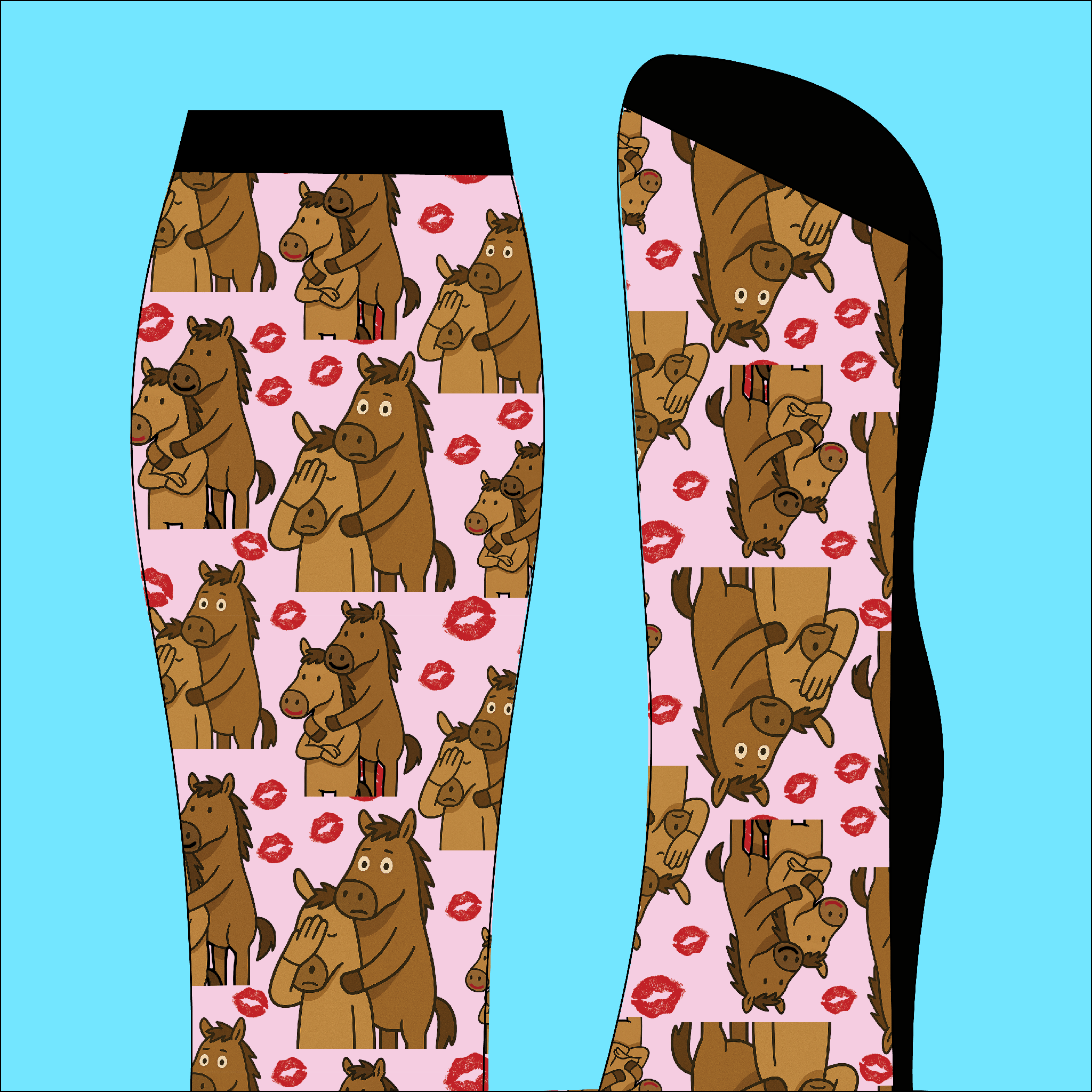 D&S LIMITED EDITION Limited Edition Pink Limited Paddock Kiss Cam Socks equestrian boot socks boot socks thin socks riding socks pattern socks tall socks funny socks knee high socks horse socks horse show socks
