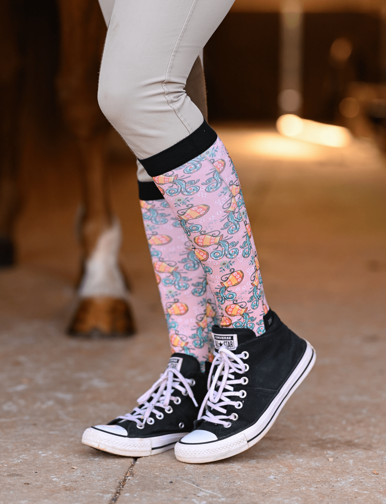 D&S LIMITED EDITION Limited Edition Limited Pretty Aquarius Socks equestrian boot socks boot socks thin socks riding socks pattern socks tall socks funny socks knee high socks horse socks horse show socks