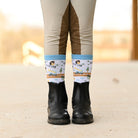 dreamers & schemers Crew Socks Youth LOOK! HORSES! Crew Socks - Youth equestrian boot socks boot socks thin socks riding socks pattern socks tall socks funny socks knee high socks horse socks horse show socks