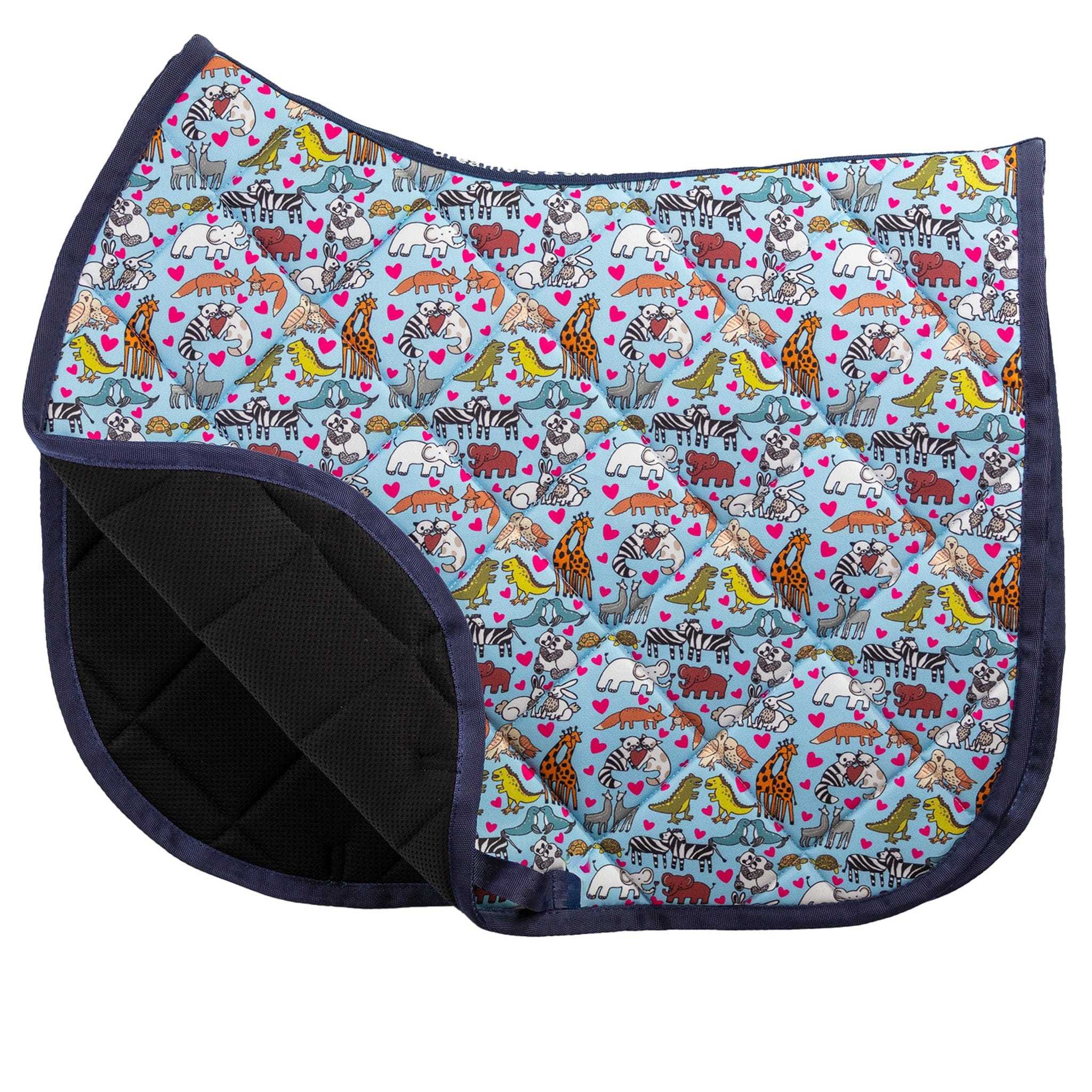 Love Ya Always Saddle Pad full size with cushy quilting and stylish pattern from Dreamers & Schemers