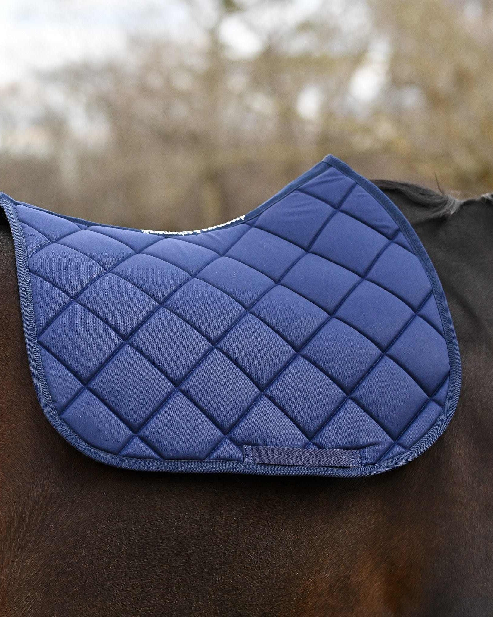 Navy Blue all-purpose saddle pad, additional view, by Dreamers & Schemers