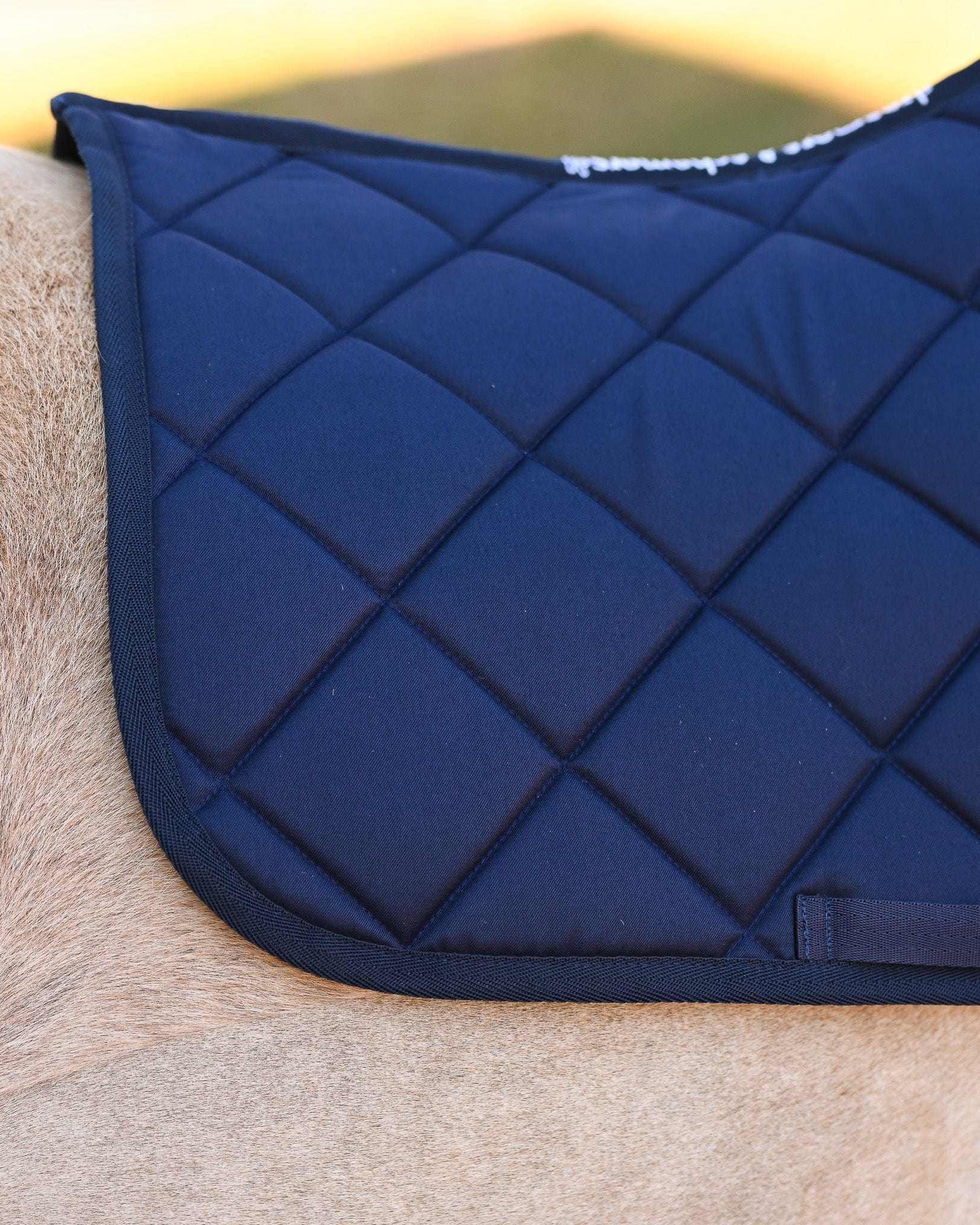 Navy Blue all-purpose saddle pad, additional view, by Dreamers & Schemers