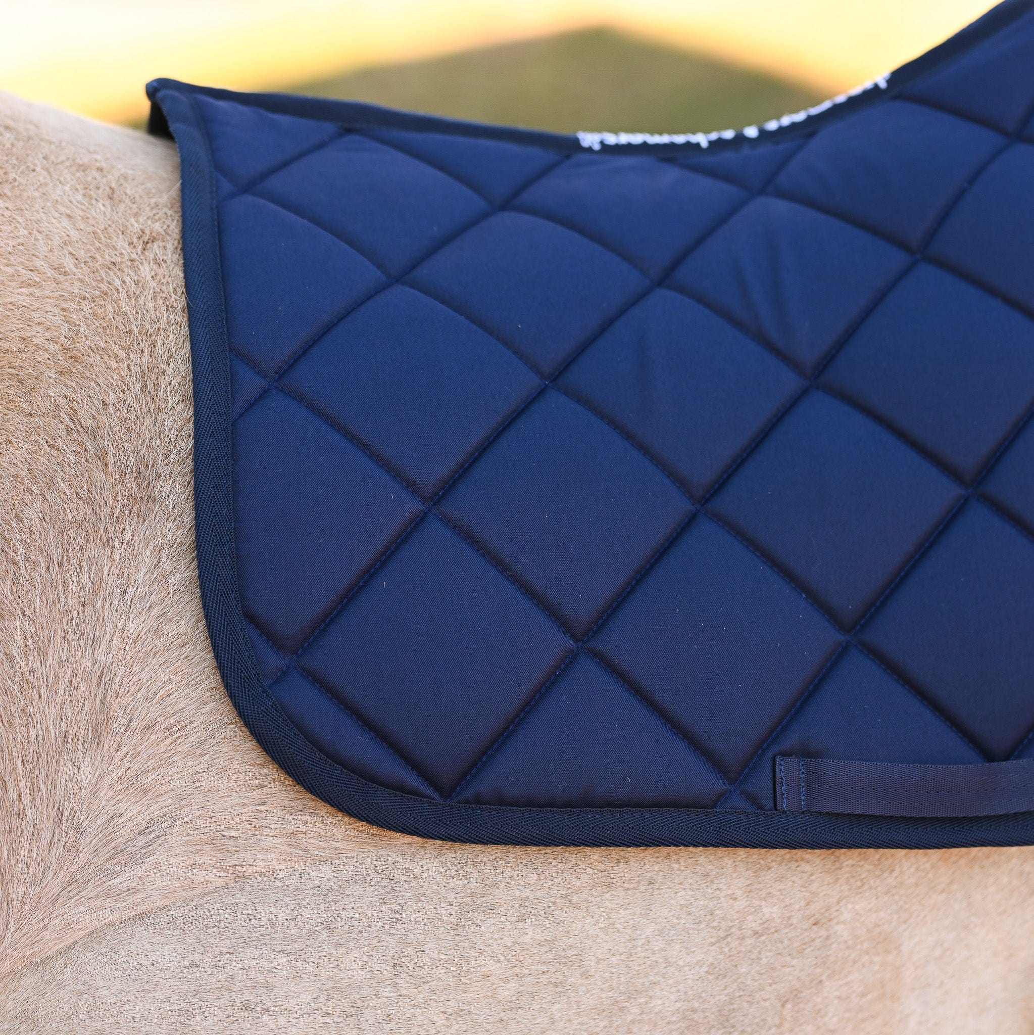 Dreamers & Schemers Navy Blue Saddle Pad – patterned saddle pad, equestrian gift, horseback riding gear from Dreamers & Schemers Saddle Pads