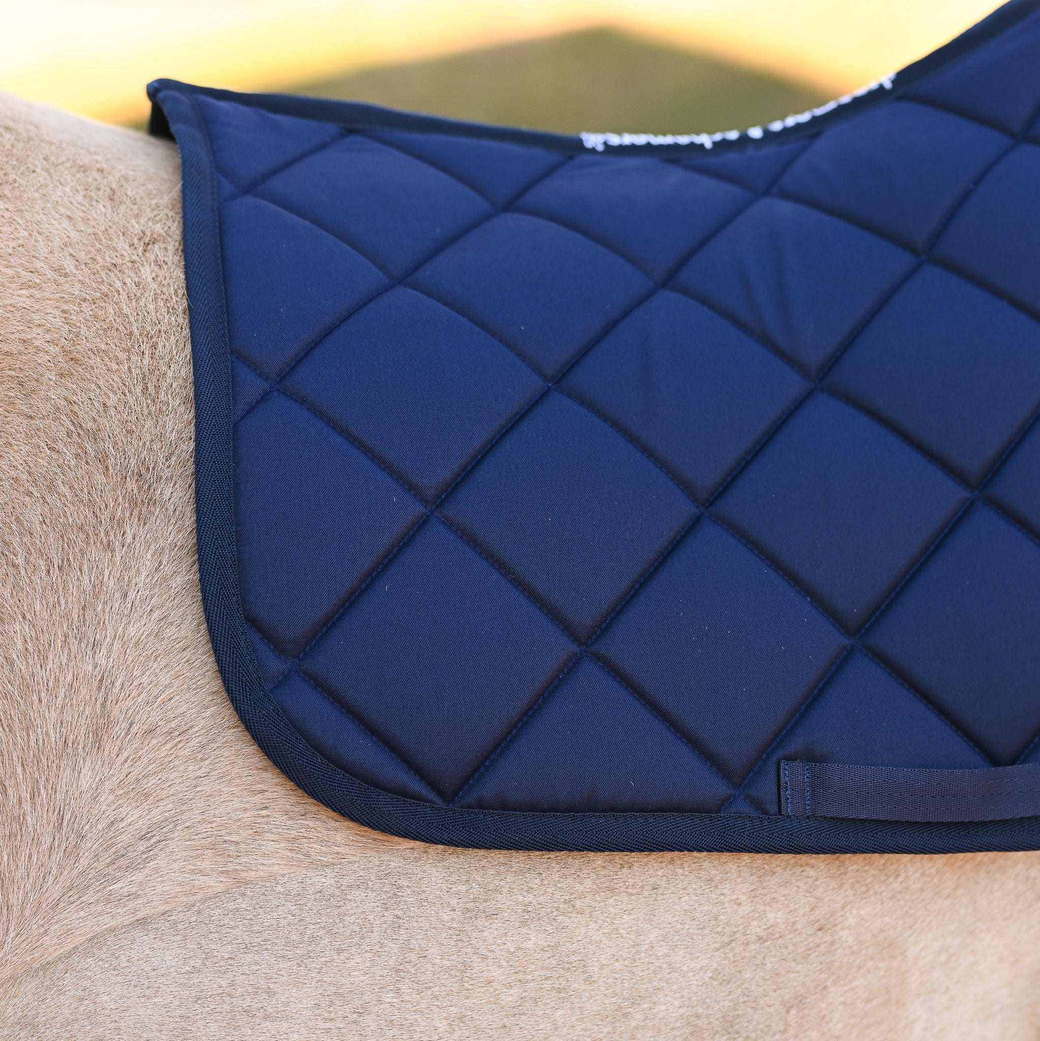 Dreamers & Schemers Navy Blue Saddle Pad – patterned saddle pad, equestrian gift, horseback riding gear from Dreamers & Schemers Saddle Pads