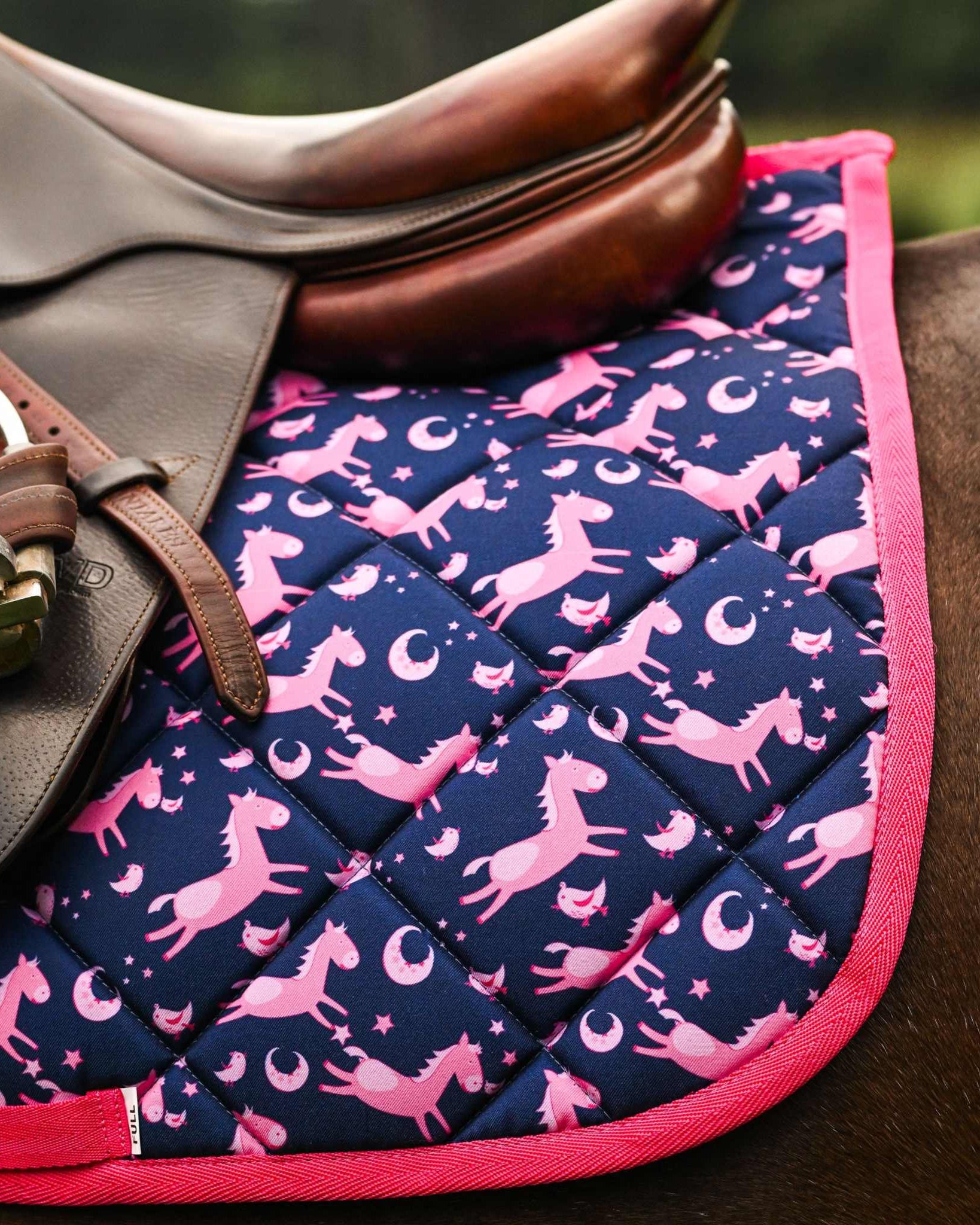 Dreamers & Schemers Neigh-Borhood Saddle Pad – patterned saddle pad, equestrian gift, horseback riding gear from Dreamers & Schemers Saddle Pads