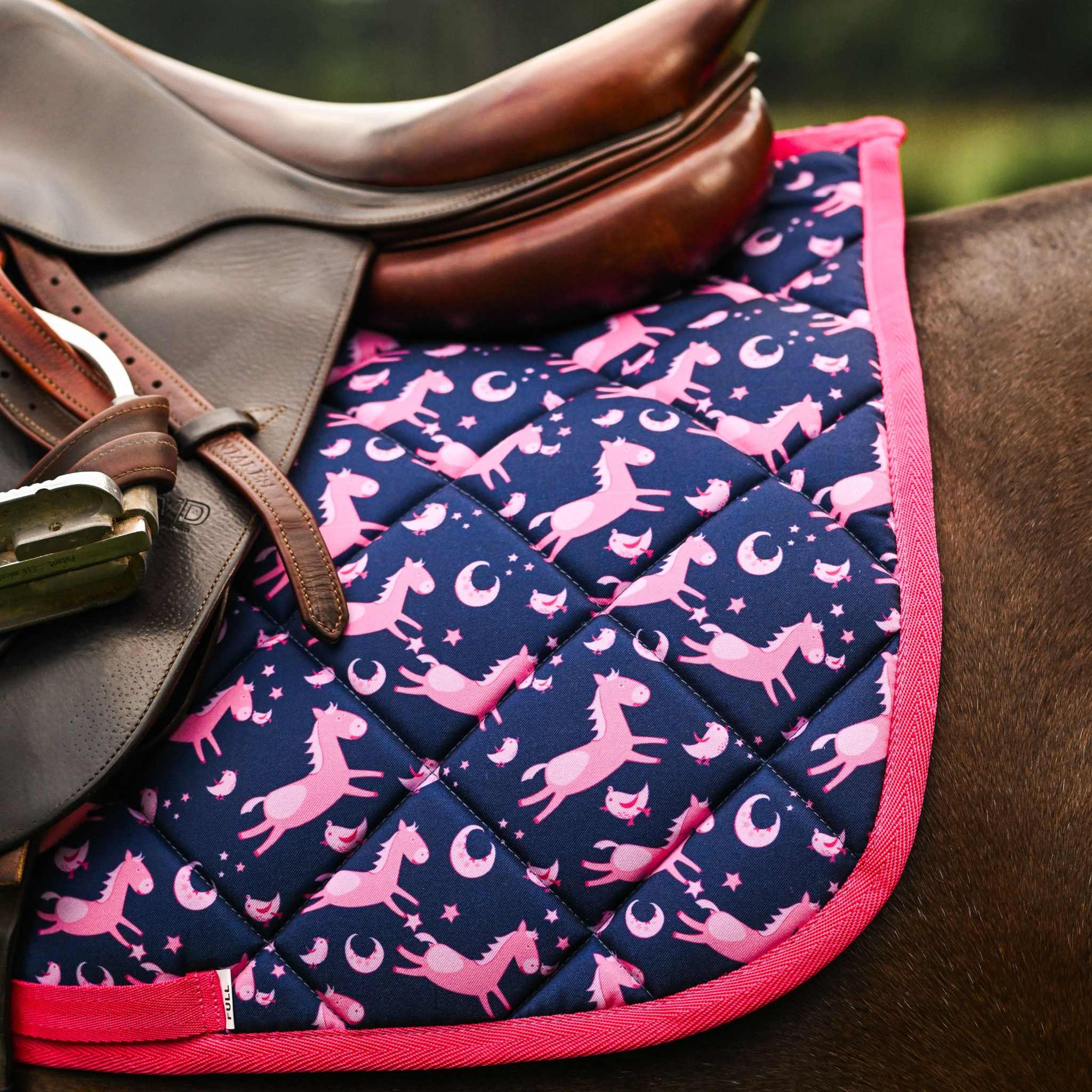 Dreamers & Schemers Neigh-Borhood Saddle Pad – patterned saddle pad, equestrian gift, horseback riding gear from Dreamers & Schemers Saddle Pads