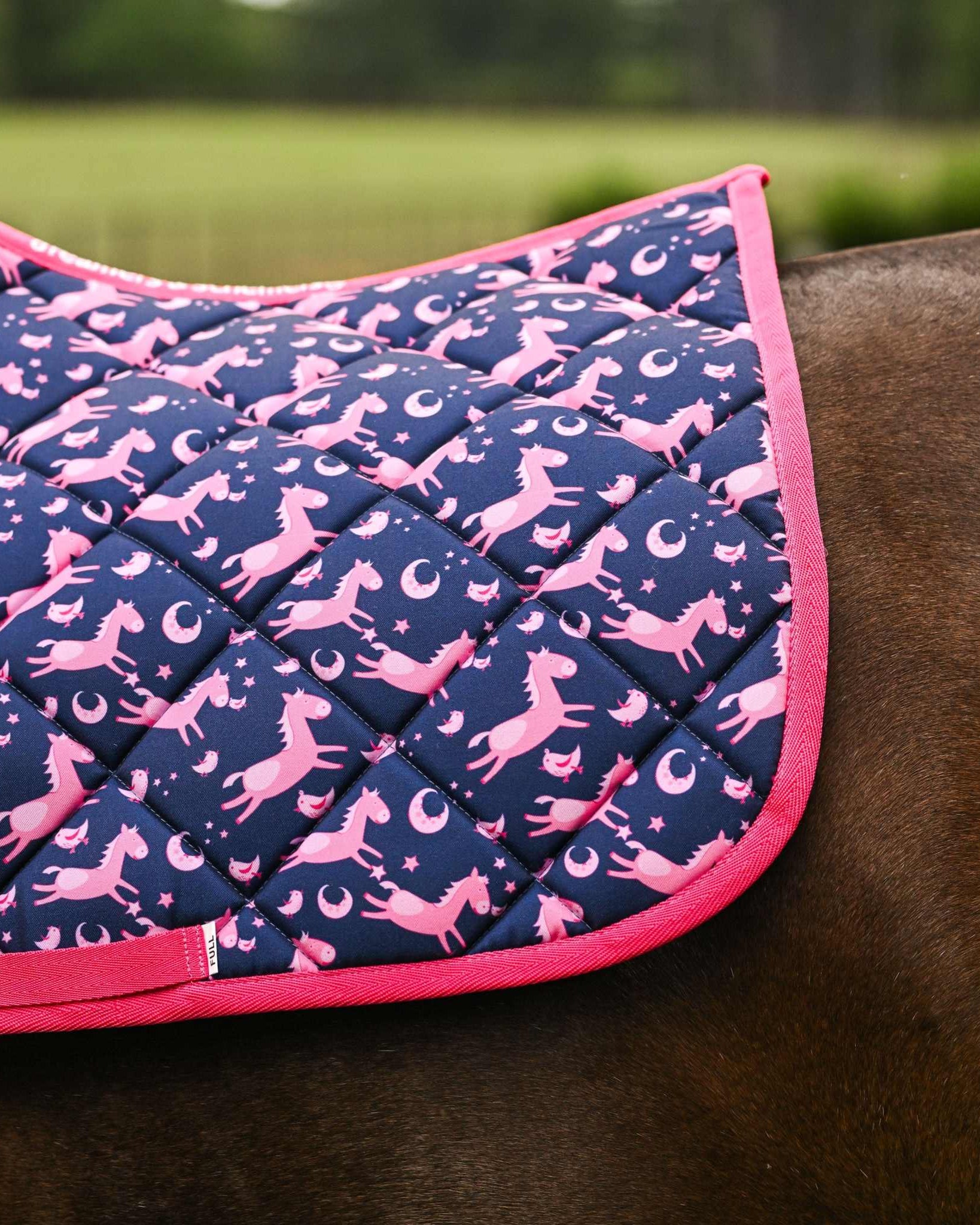 Dreamers & Schemers Neigh-Borhood Saddle Pad – patterned saddle pad, equestrian gift, horseback riding gear from Dreamers & Schemers Saddle Pads