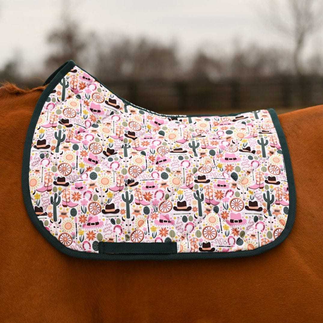 Dreamers & Schemers New Sheriff Saddle Pad – patterned saddle pad, equestrian gift, horseback riding gear from Dreamers & Schemers Saddle Pads