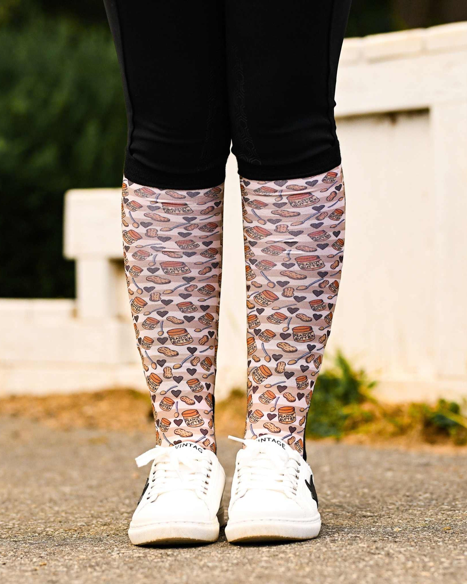 dreamers & schemers Pair & A Spare Nuts About You Pair & A Spare Socks equestrian boot socks boot socks thin socks riding socks pattern socks tall socks funny socks knee high socks horse socks horse show socks