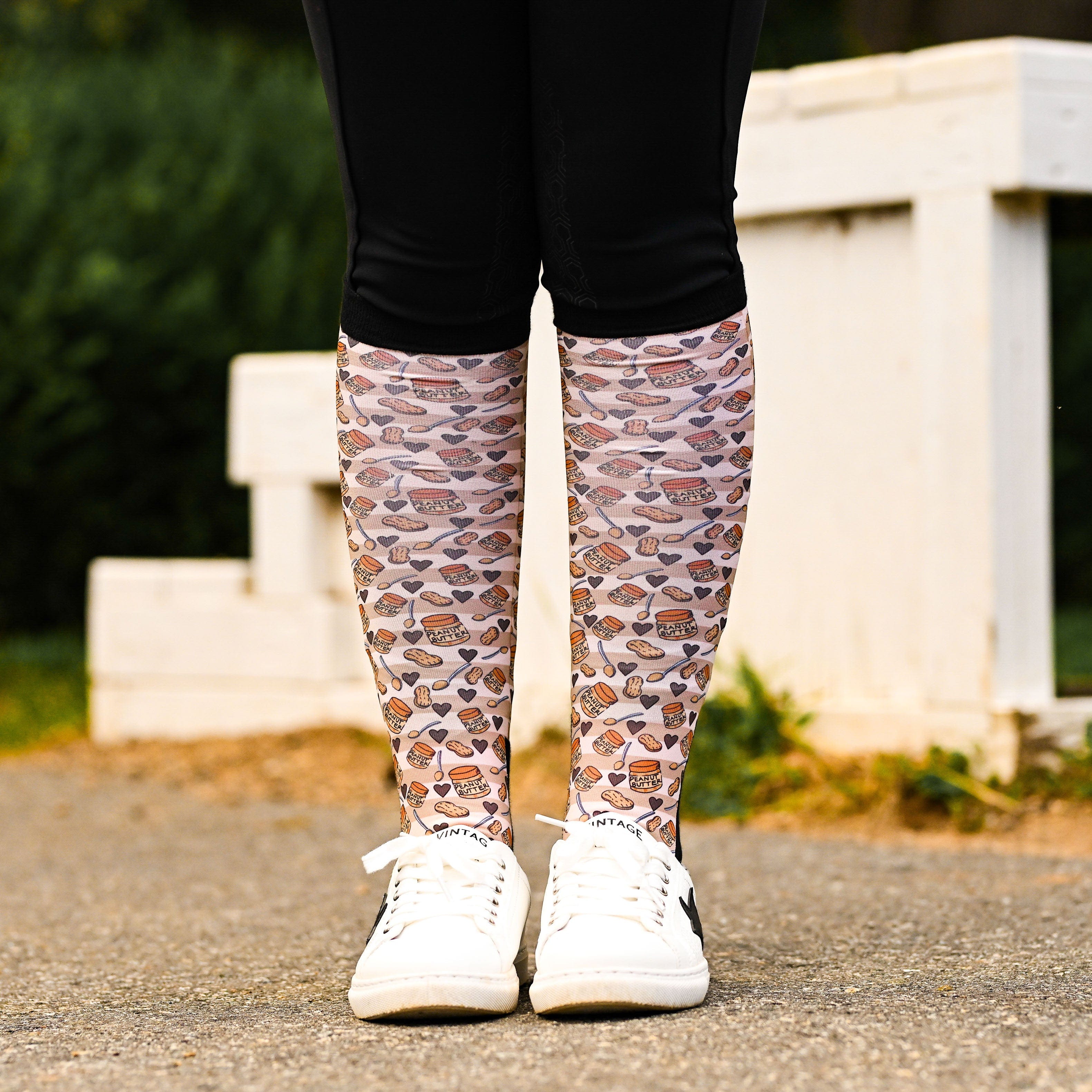 dreamers & schemers Pair & A Spare Nuts About You Pair & A Spare Socks equestrian boot socks boot socks thin socks riding socks pattern socks tall socks funny socks knee high socks horse socks horse show socks