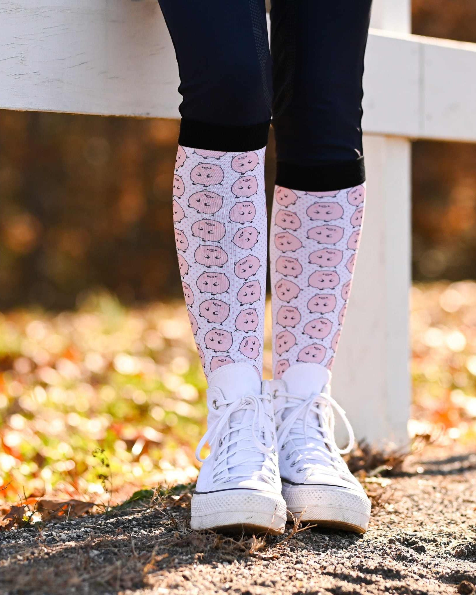 dreamers & schemers Pair & A Spare Piggies Pair & a Spare Socks equestrian boot socks boot socks thin socks riding socks pattern socks tall socks funny socks knee high socks horse socks horse show socks