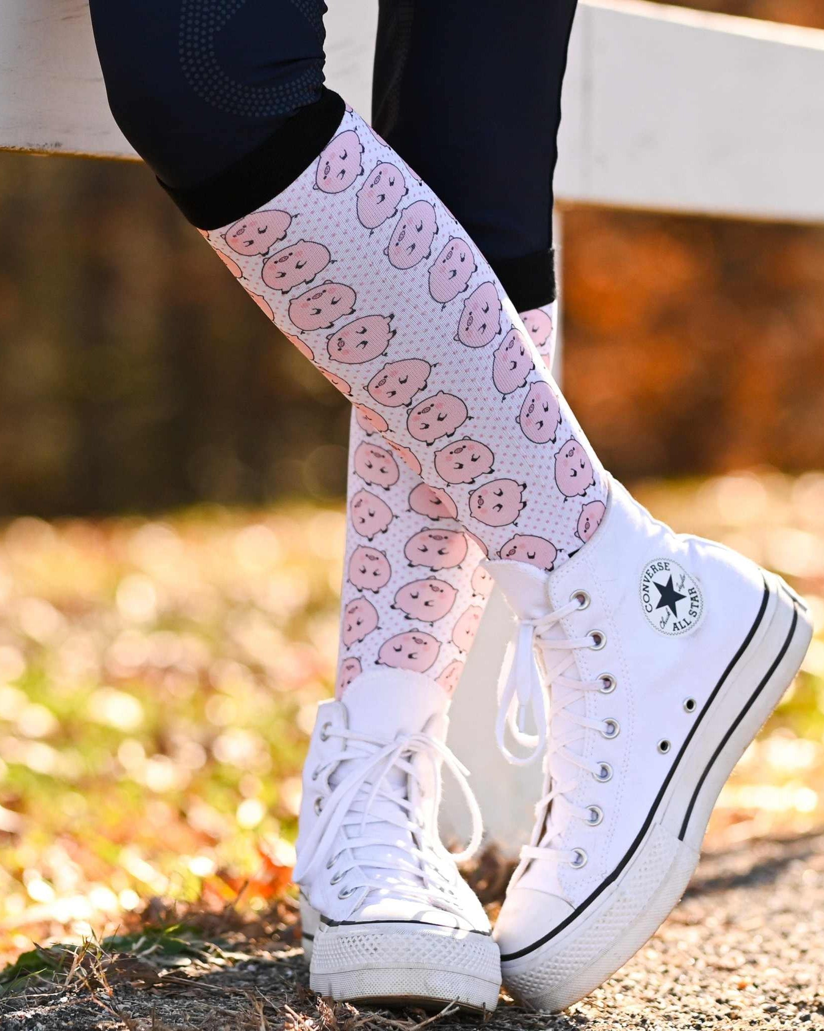 dreamers & schemers Pair & A Spare Piggies Pair & a Spare Socks equestrian boot socks boot socks thin socks riding socks pattern socks tall socks funny socks knee high socks horse socks horse show socks