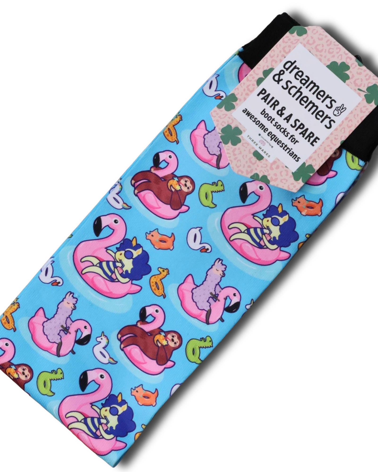 Pool & Chill Pair & a Spare equestrian boot socks with swimming pool summer, by Dreamers & Schemers