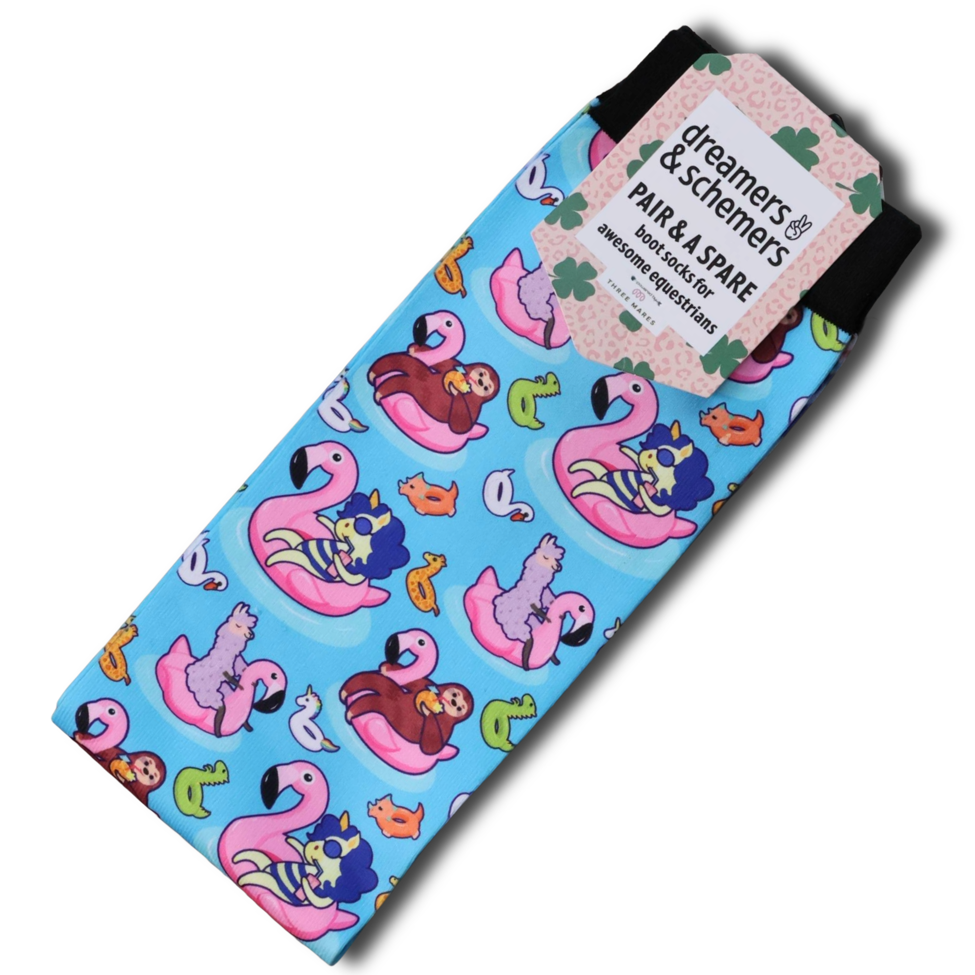 Pool & Chill Pair & a Spare equestrian boot socks with swimming pool summer, by Dreamers & Schemers