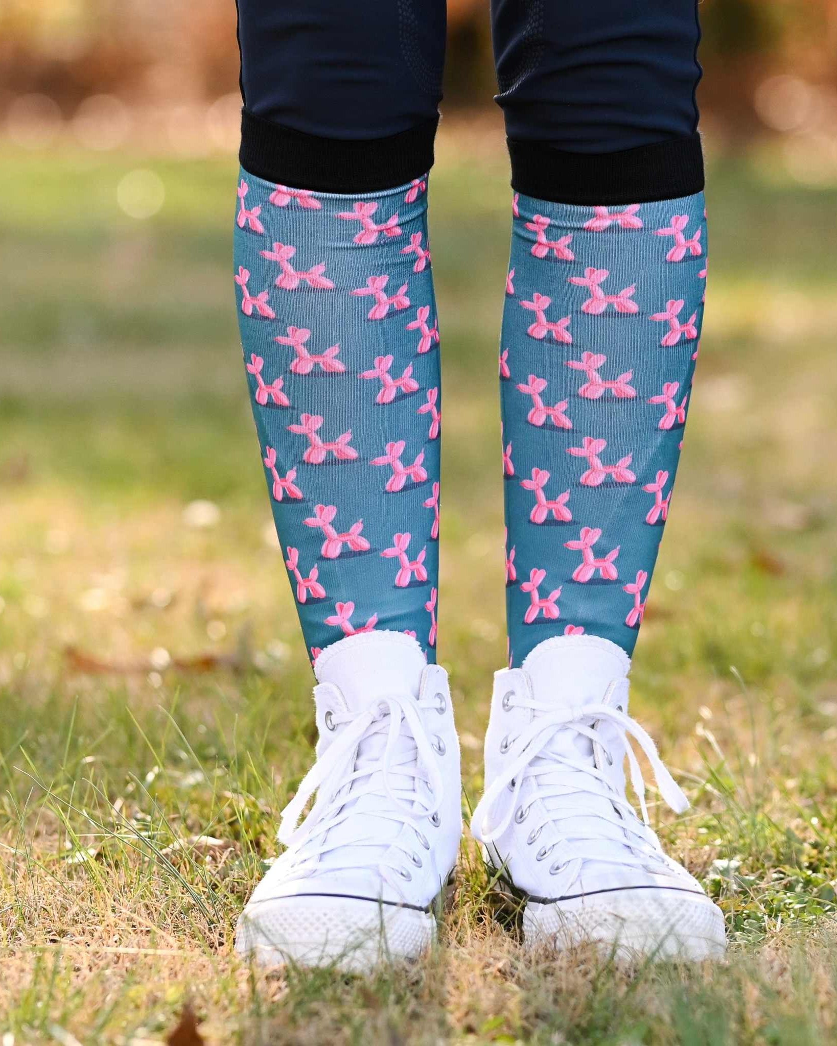 dreamers & schemers Pair & A Spare Pop Dog Pair & a Spare Socks equestrian boot socks boot socks thin socks riding socks pattern socks tall socks funny socks knee high socks horse socks horse show socks