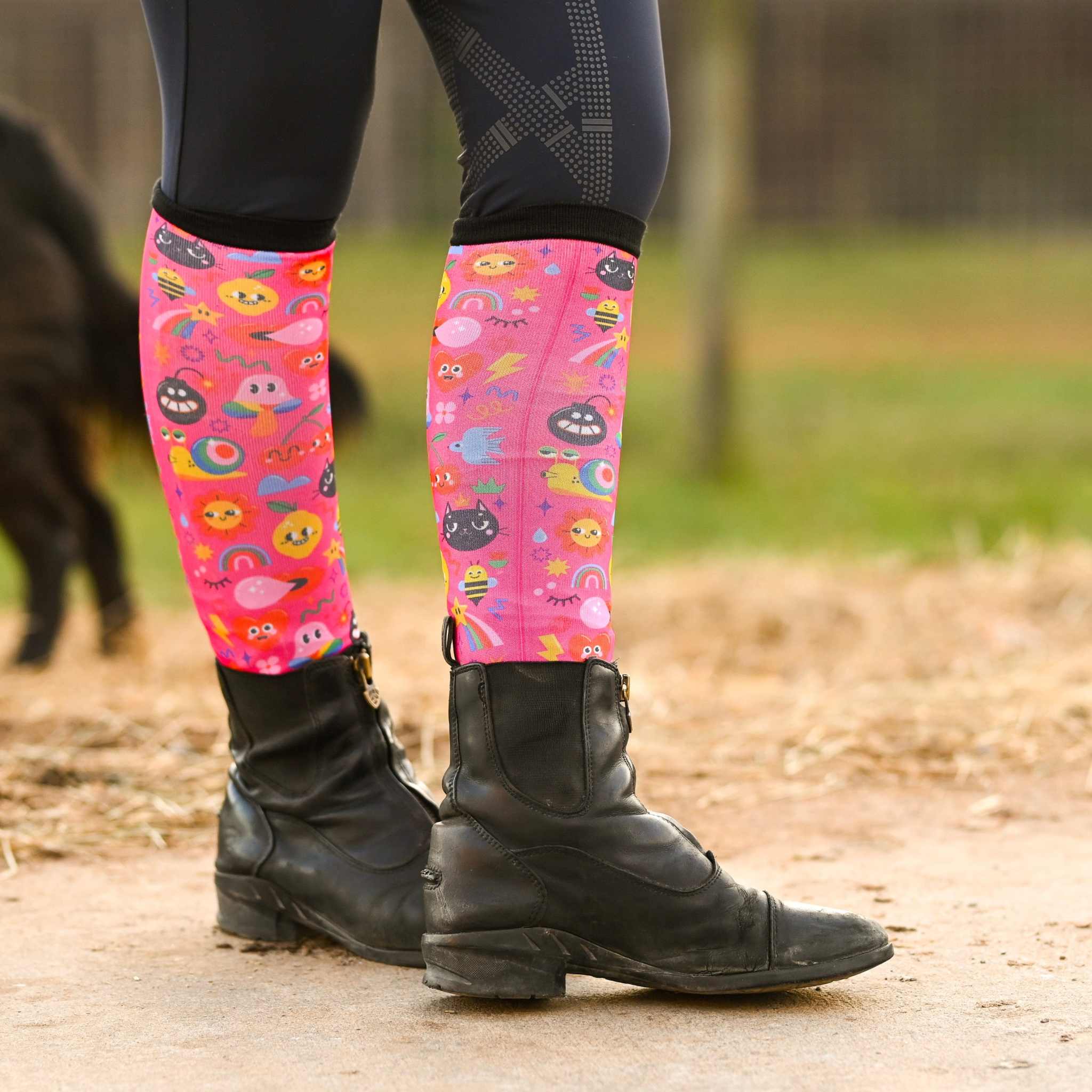 dreamers & schemers Youth Pair & a Spare School's Out Youth Pair & a Spare Socks equestrian boot socks boot socks thin socks riding socks pattern socks tall socks funny socks knee high socks horse socks horse show socks