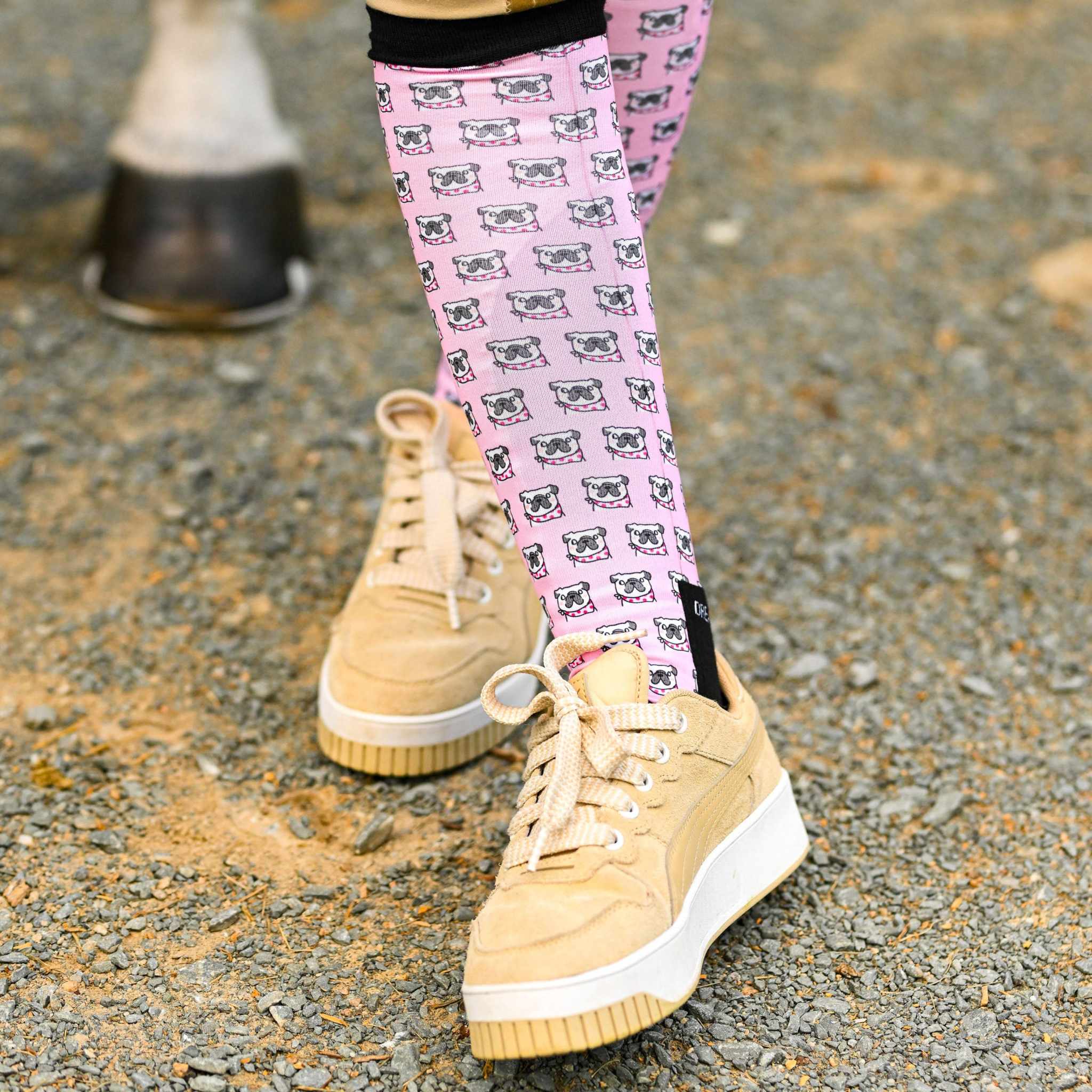 dreamers & schemers Pair & A Spare Side Eye Pair & A Spare Socks equestrian boot socks boot socks thin socks riding socks pattern socks tall socks funny socks knee high socks horse socks horse show socks