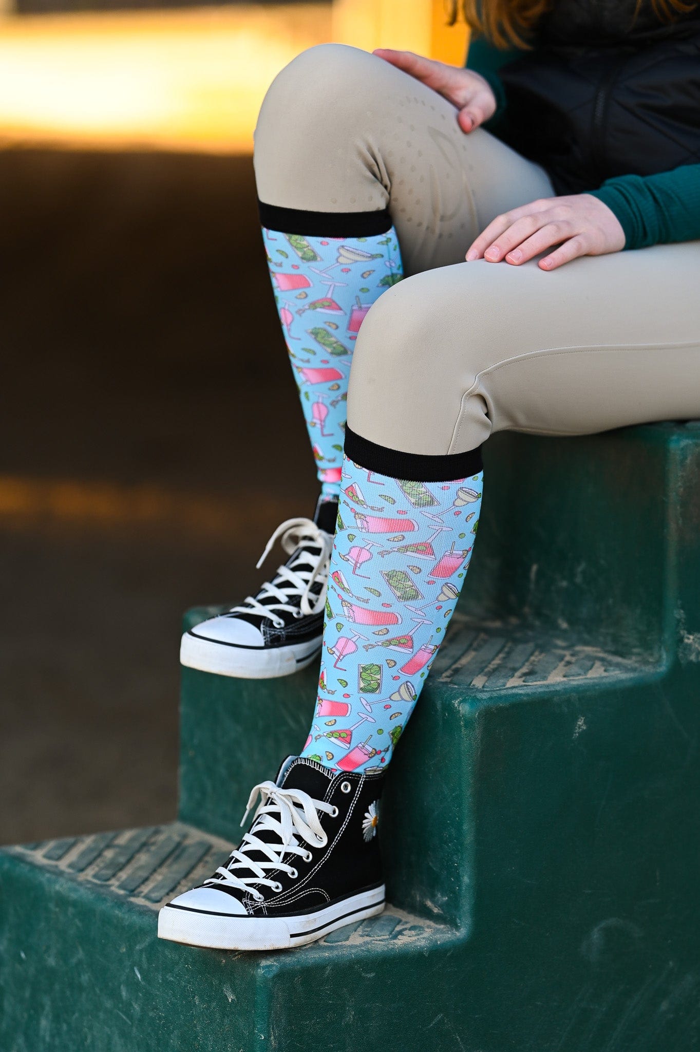 dreamers & schemers Pair & A Spare Side of Lime Pair & a Spare equestrian boot socks boot socks thin socks riding socks pattern socks tall socks funny socks knee high socks horse socks horse show socks