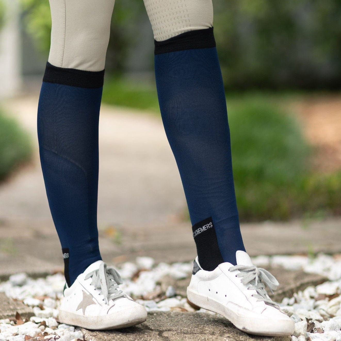 dreamers & schemers Knit Socks Simple Solid Pair of Socks - Dark Navy equestrian boot socks boot socks thin socks riding socks pattern socks tall socks funny socks knee high socks horse socks horse show socks
