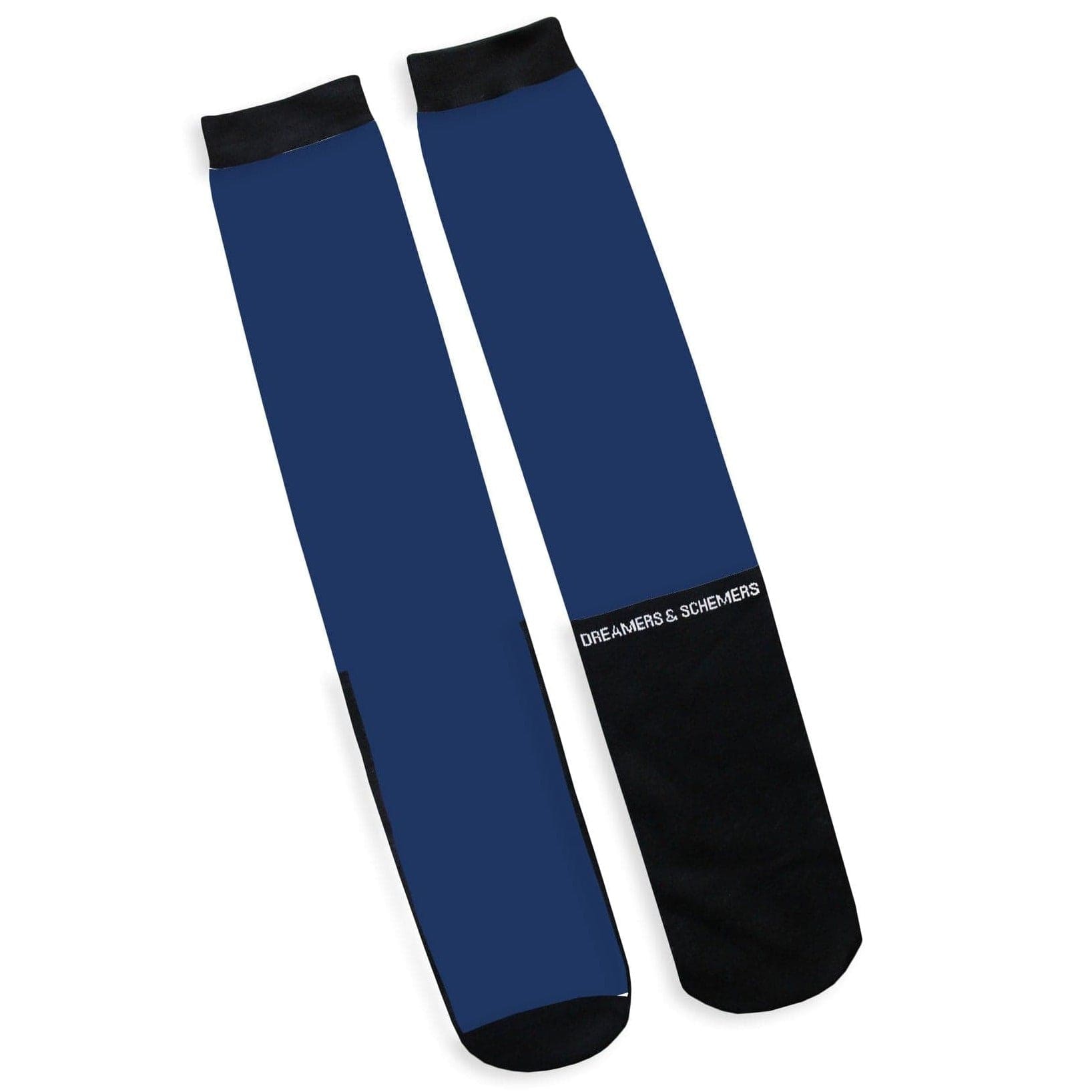 dreamers & schemers Knit Socks Simple Solid Pair of Socks - Dark Navy equestrian boot socks boot socks thin socks riding socks pattern socks tall socks funny socks knee high socks horse socks horse show socks