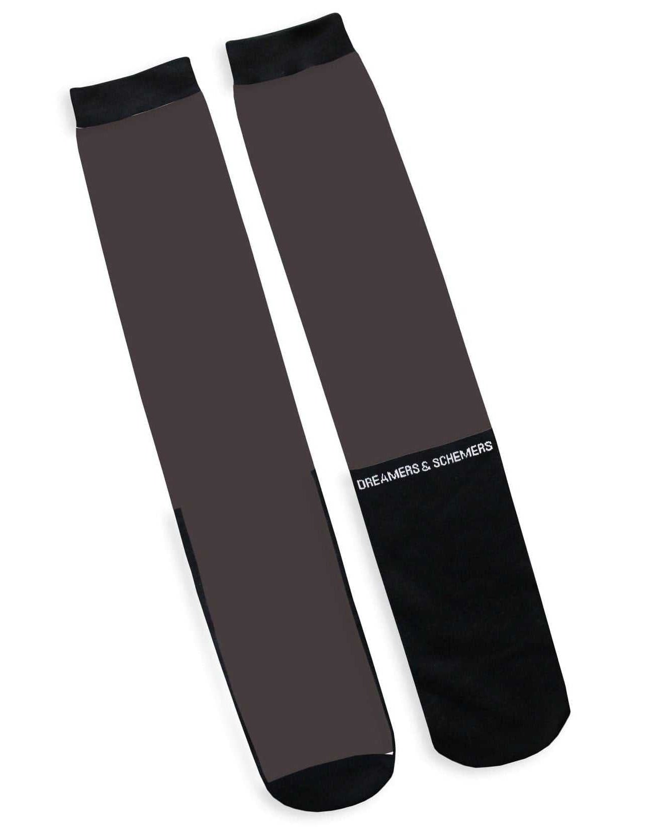 Simple Solids Pair & Spare- Dark Brown knit tall boot socks, additional view