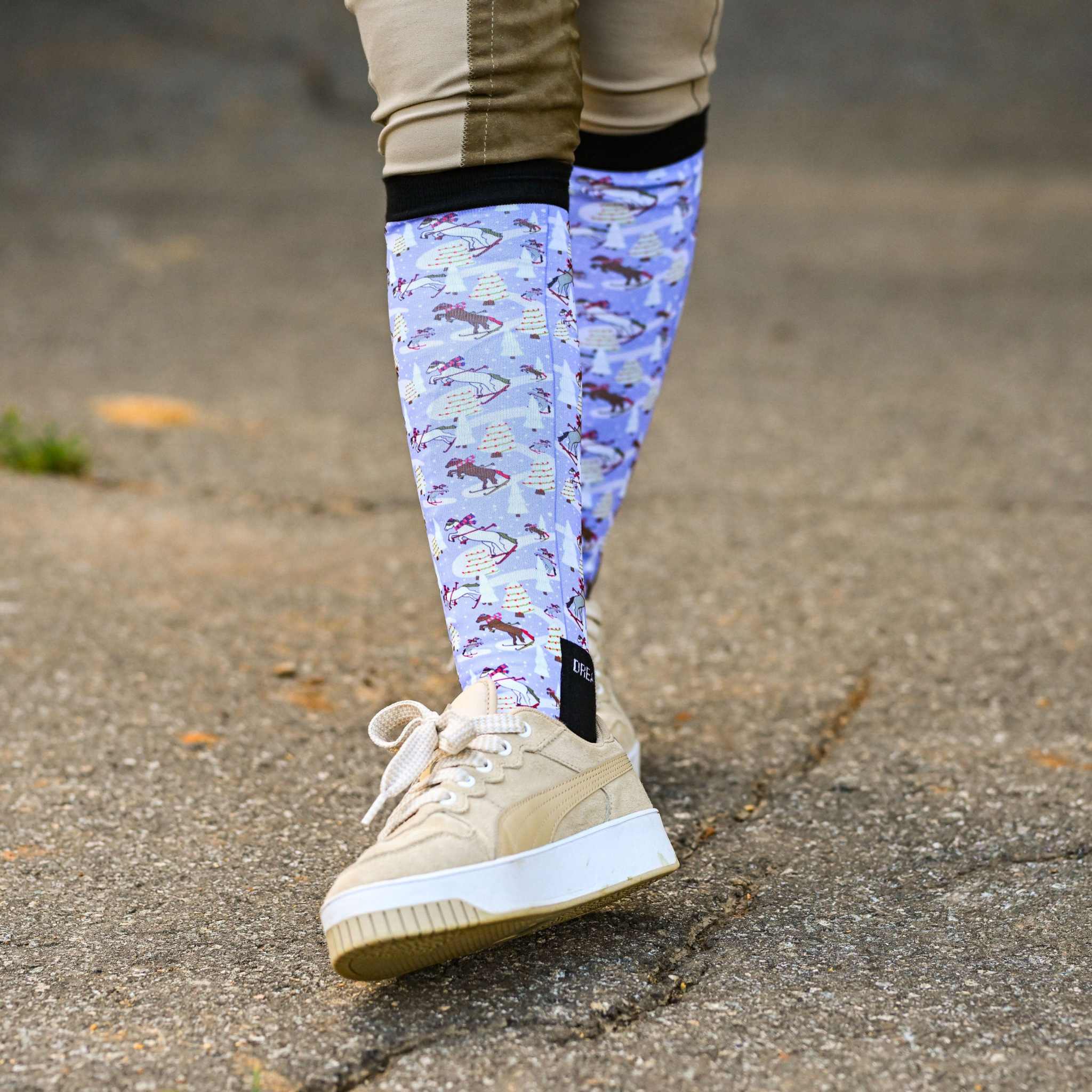 dreamers & schemers Pair & A Spare Ski You Later Pair & A Spare Socks equestrian boot socks boot socks thin socks riding socks pattern socks tall socks funny socks knee high socks horse socks horse show socks