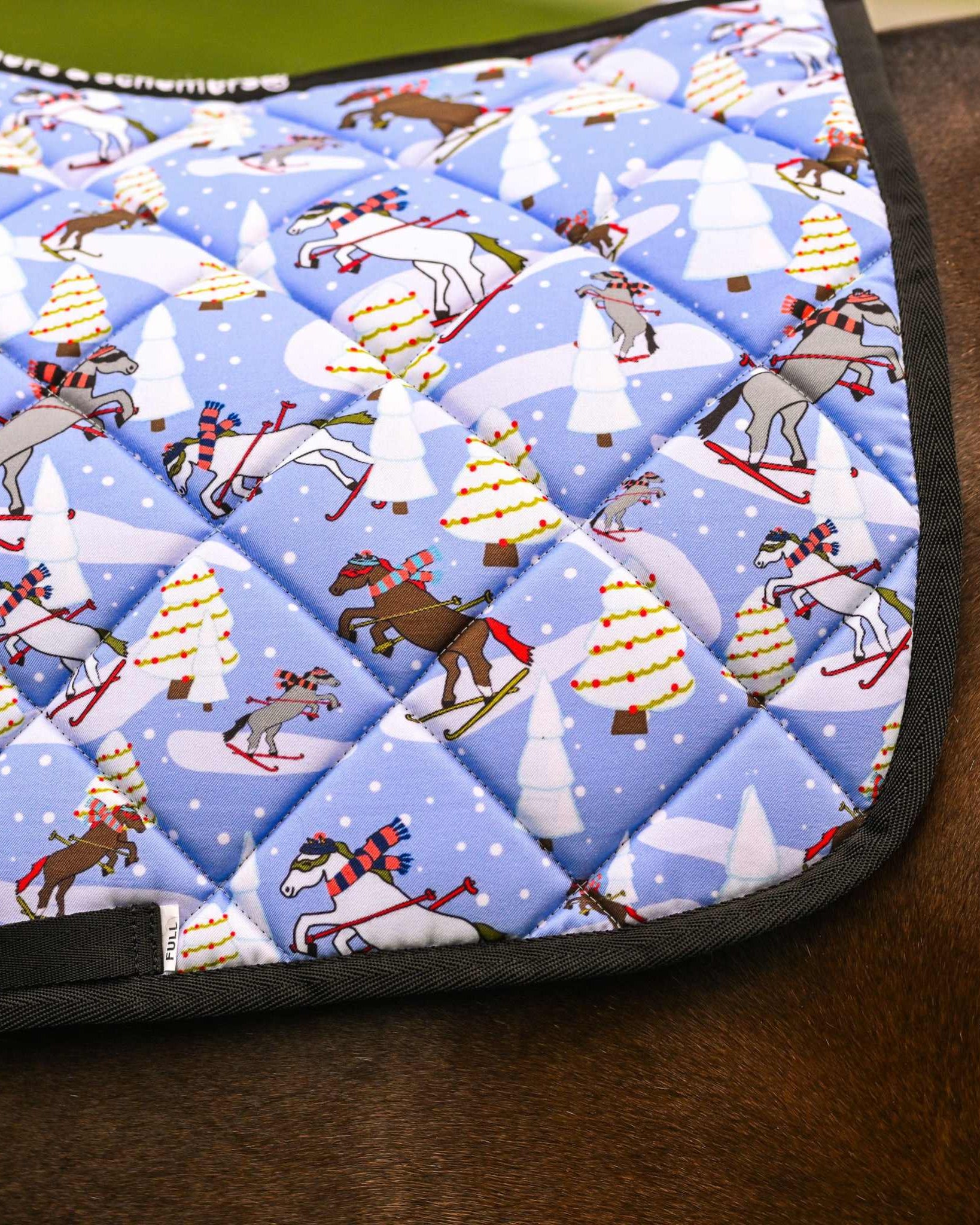 Dreamers & Schemers Ski You Later Saddle Pad – patterned saddle pad, equestrian gift, horseback riding gear from Dreamers & Schemers Saddle Pads