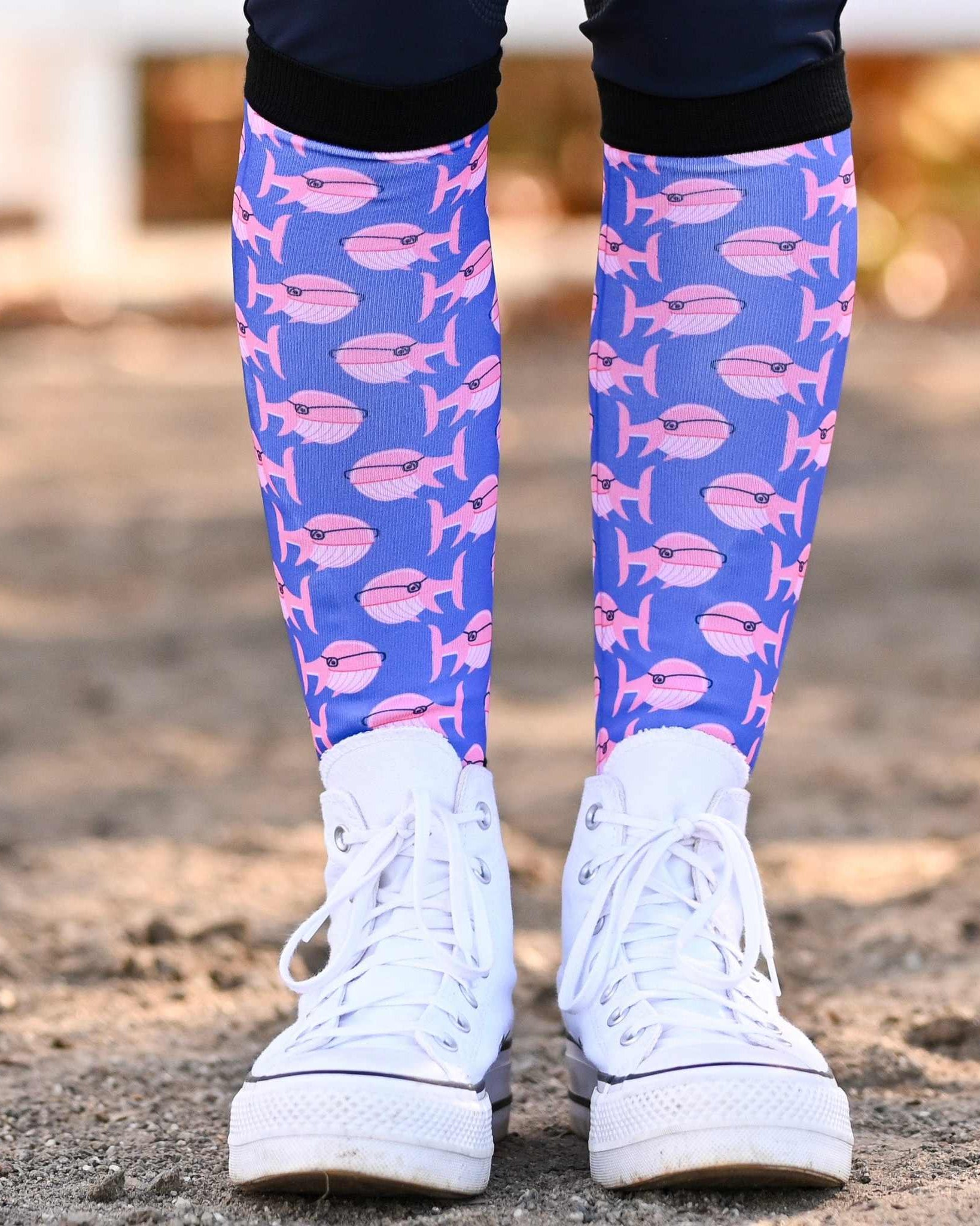 dreamers & schemers Pair & A Spare SMRT Whale Pair & a Spare Socks equestrian boot socks boot socks thin socks riding socks pattern socks tall socks funny socks knee high socks horse socks horse show socks