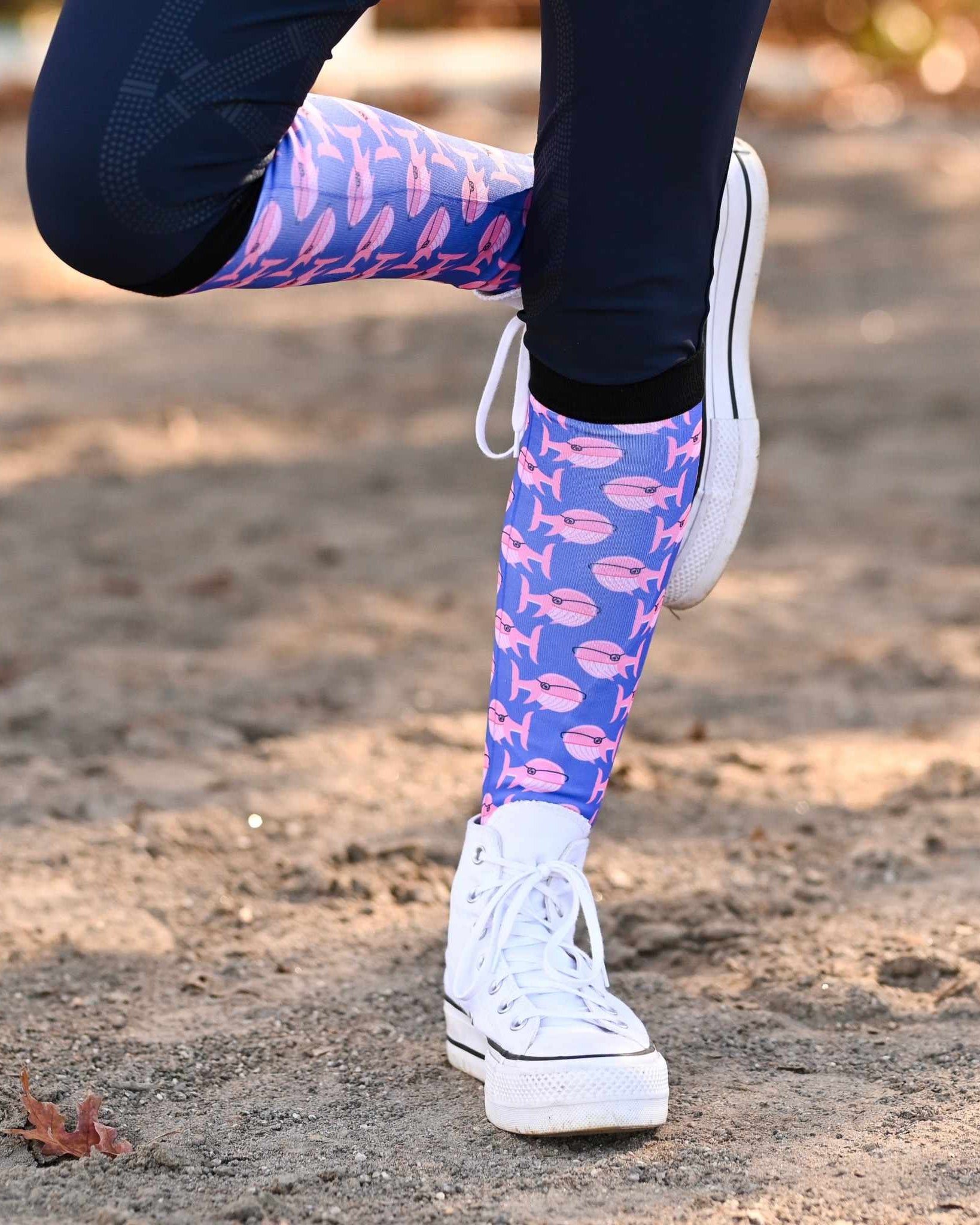 dreamers & schemers Pair & A Spare SMRT Whale Pair & a Spare Socks equestrian boot socks boot socks thin socks riding socks pattern socks tall socks funny socks knee high socks horse socks horse show socks
