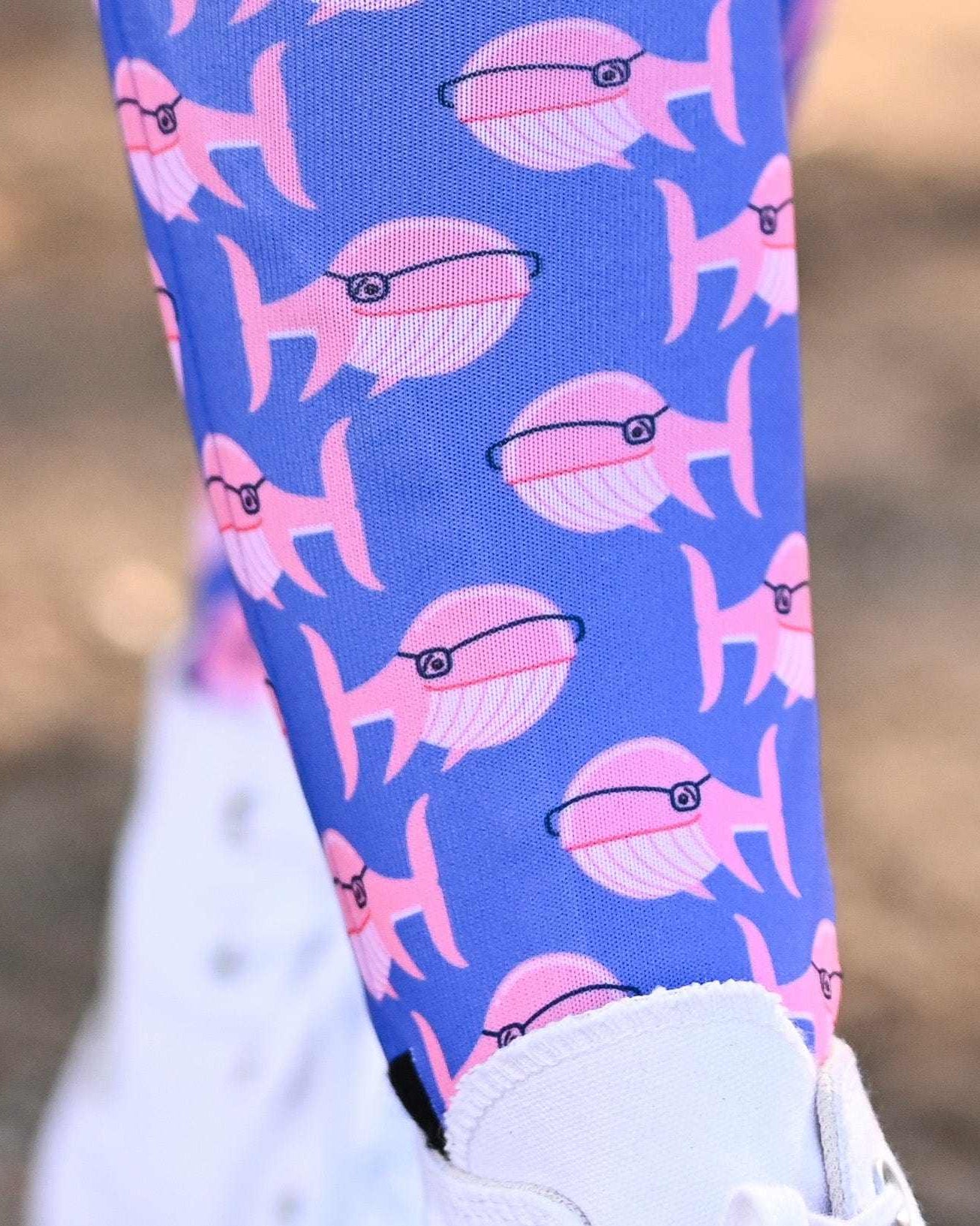 dreamers & schemers Pair & A Spare SMRT Whale Pair & a Spare Socks equestrian boot socks boot socks thin socks riding socks pattern socks tall socks funny socks knee high socks horse socks horse show socks