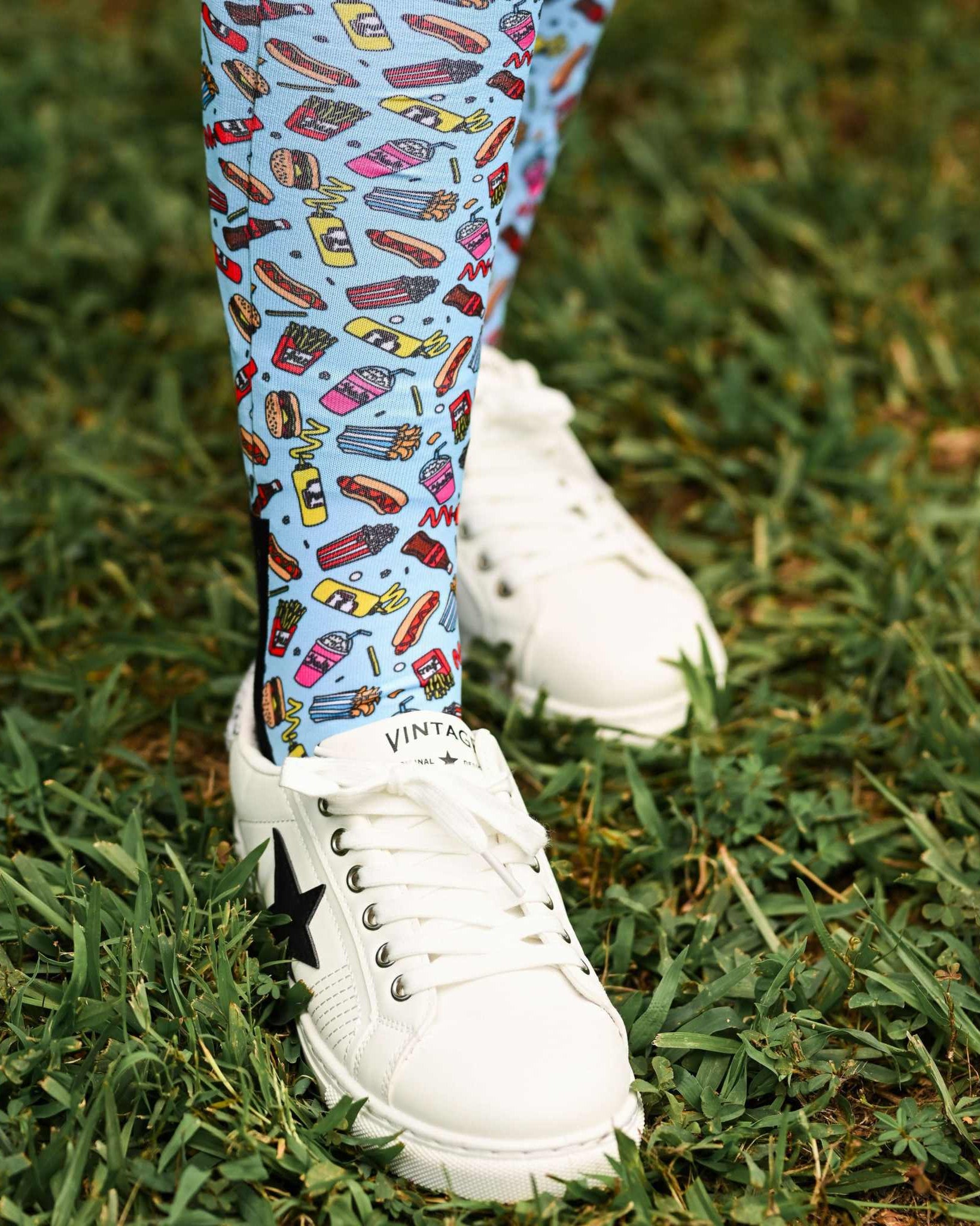 dreamers & schemers Pair & A Spare Snack Attack Pair & A Spare Socks equestrian boot socks boot socks thin socks riding socks pattern socks tall socks funny socks knee high socks horse socks horse show socks