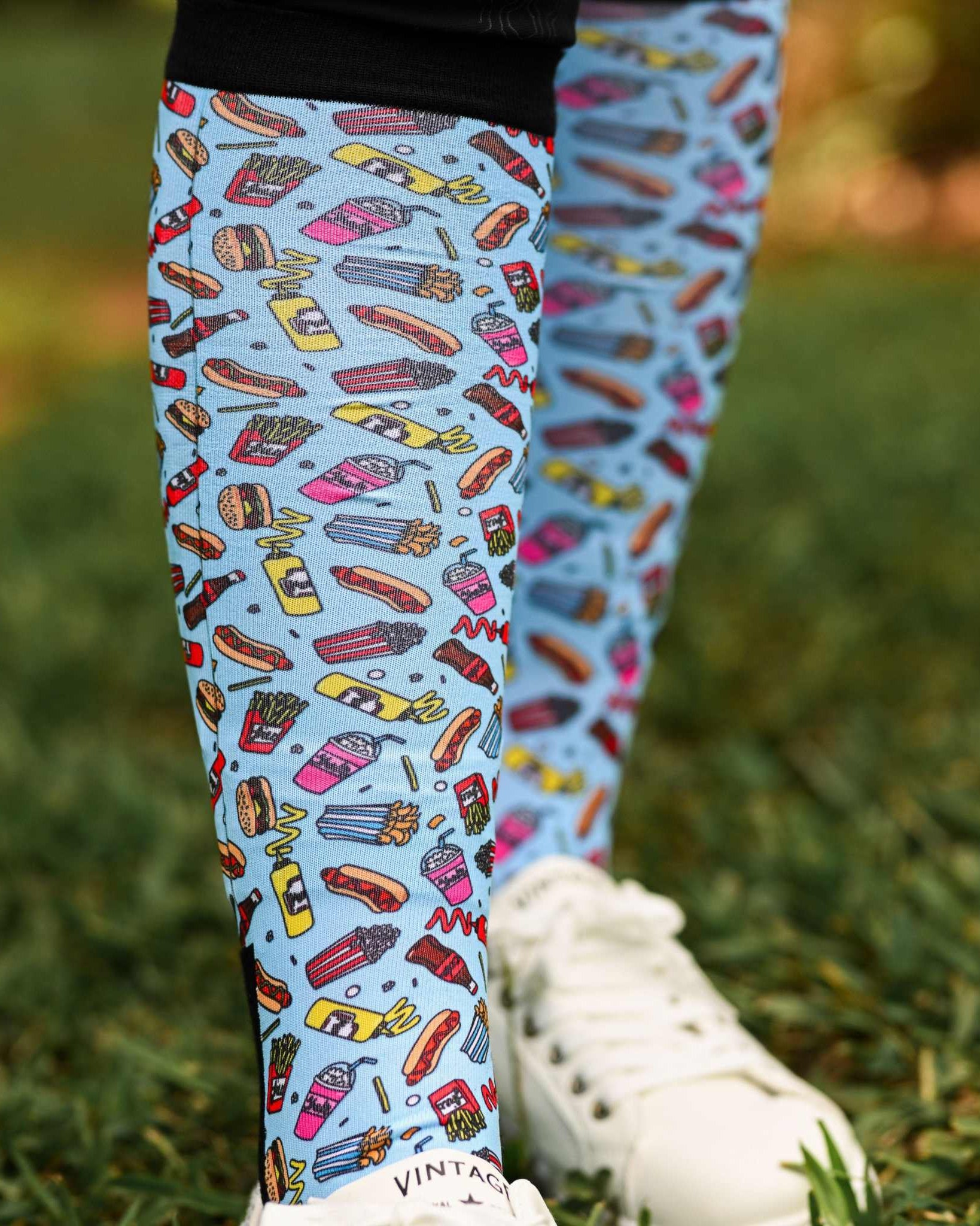 dreamers & schemers Pair & A Spare Snack Attack Pair & A Spare Socks equestrian boot socks boot socks thin socks riding socks pattern socks tall socks funny socks knee high socks horse socks horse show socks