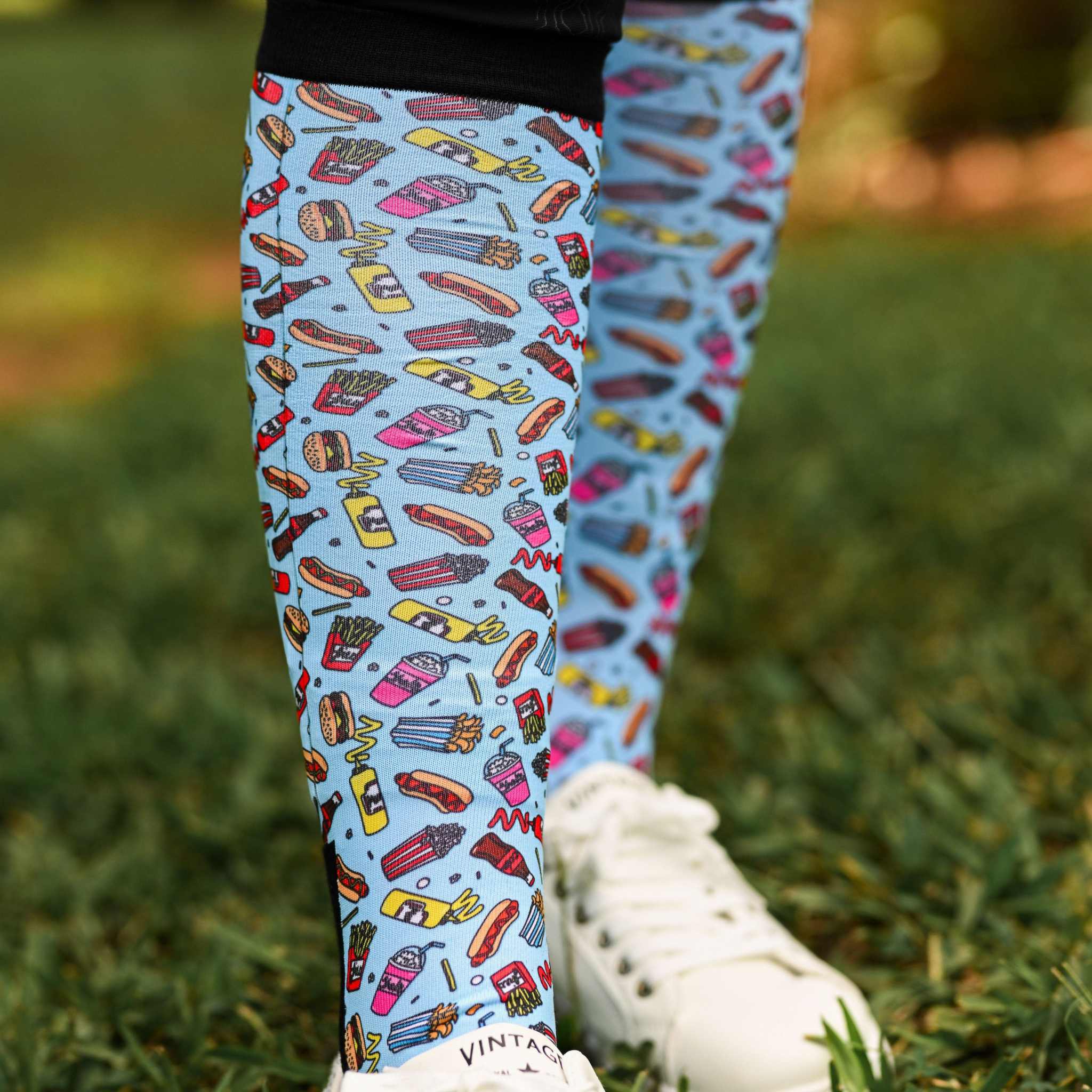 dreamers & schemers Pair & A Spare Snack Attack Pair & A Spare Socks equestrian boot socks boot socks thin socks riding socks pattern socks tall socks funny socks knee high socks horse socks horse show socks