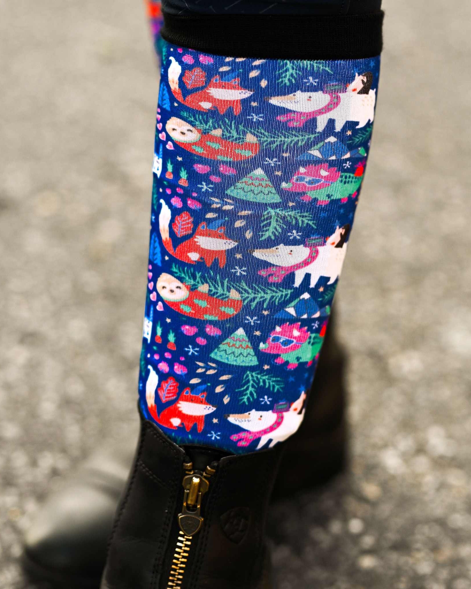 dreamers & schemers Pair & A Spare Snow Much Fun Pair & A Spare Socks equestrian boot socks boot socks thin socks riding socks pattern socks tall socks funny socks knee high socks horse socks horse show socks