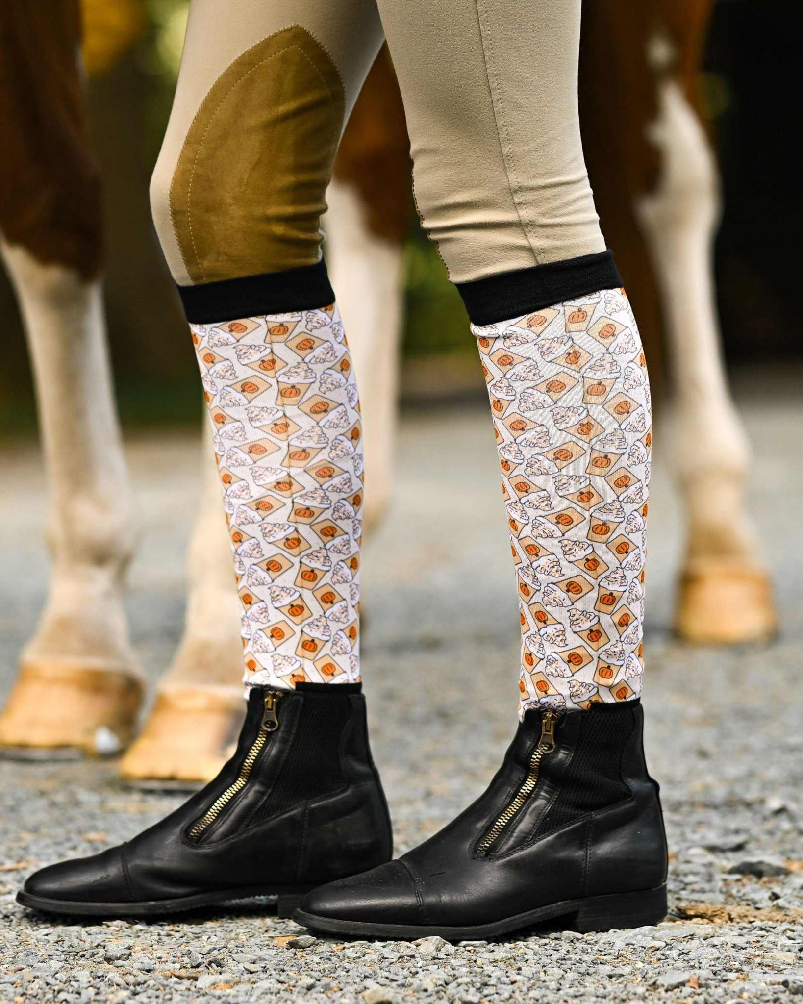 dreamers & schemers Pair & A Spare Spice Spice Baby Pair & A Spare Socks equestrian boot socks boot socks thin socks riding socks pattern socks tall socks funny socks knee high socks horse socks horse show socks