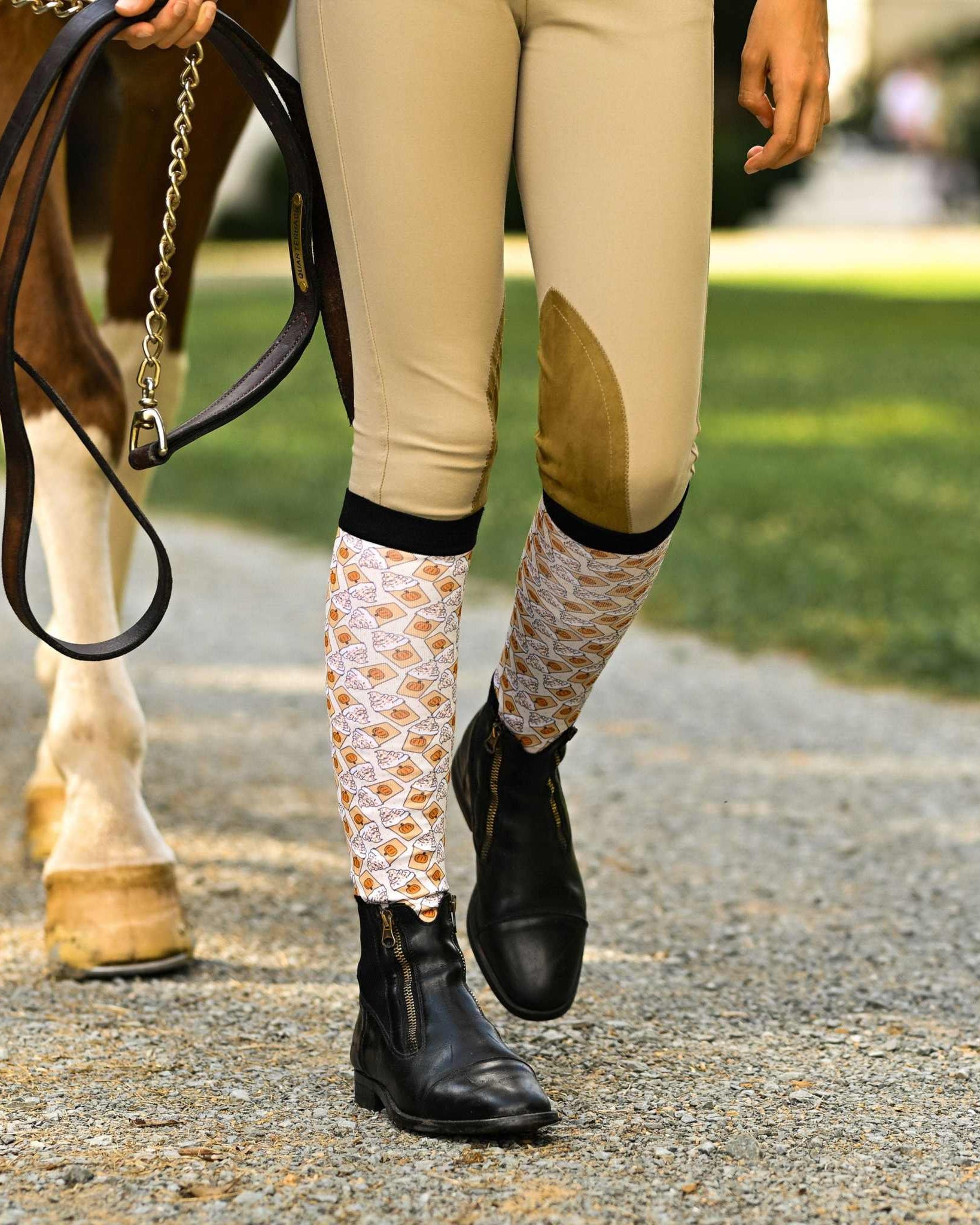 dreamers & schemers Pair & A Spare Spice Spice Baby Pair & A Spare Socks equestrian boot socks boot socks thin socks riding socks pattern socks tall socks funny socks knee high socks horse socks horse show socks