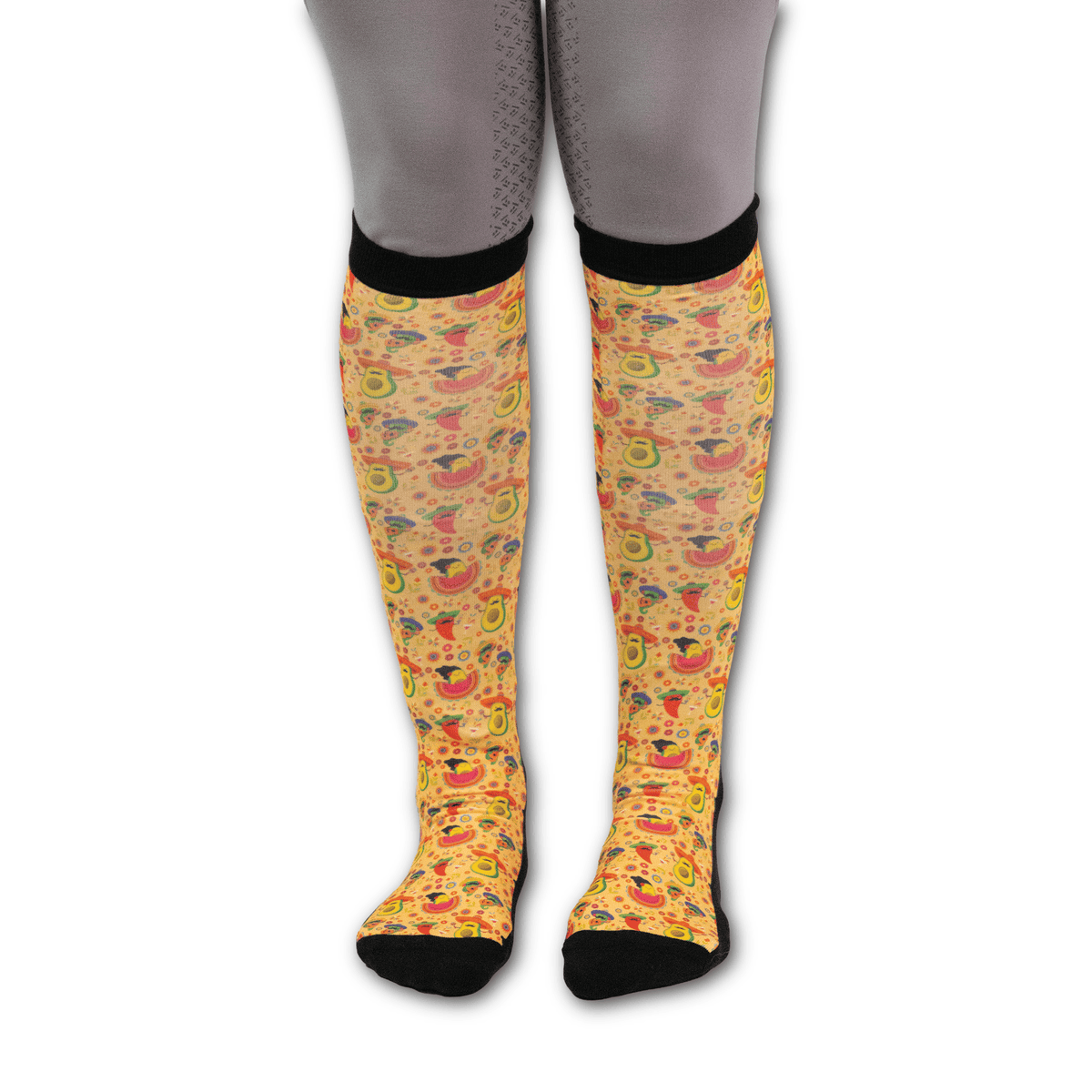 Spicy Mariachi Pair black boot socks with spare sock pack for resale